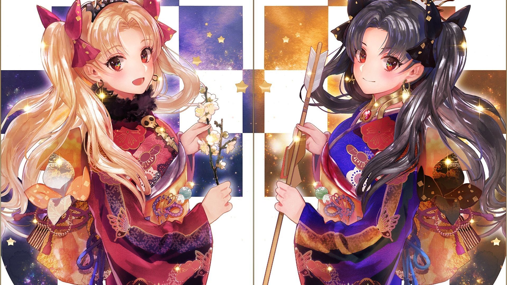 Wallpaper Fate/grand order, traditional dress, anime girls