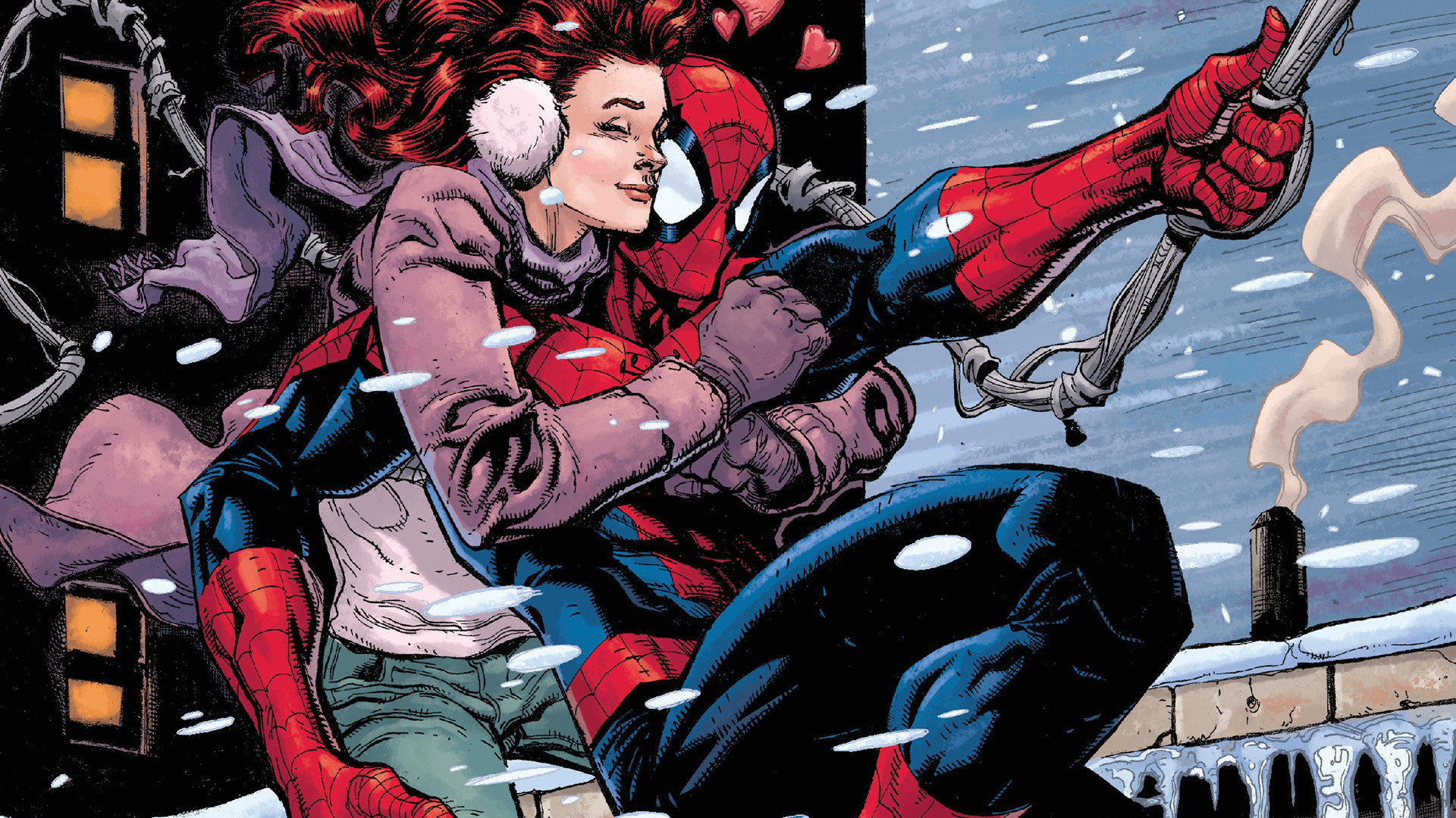 Wallpaper Spider man, merry jane, marvel comics