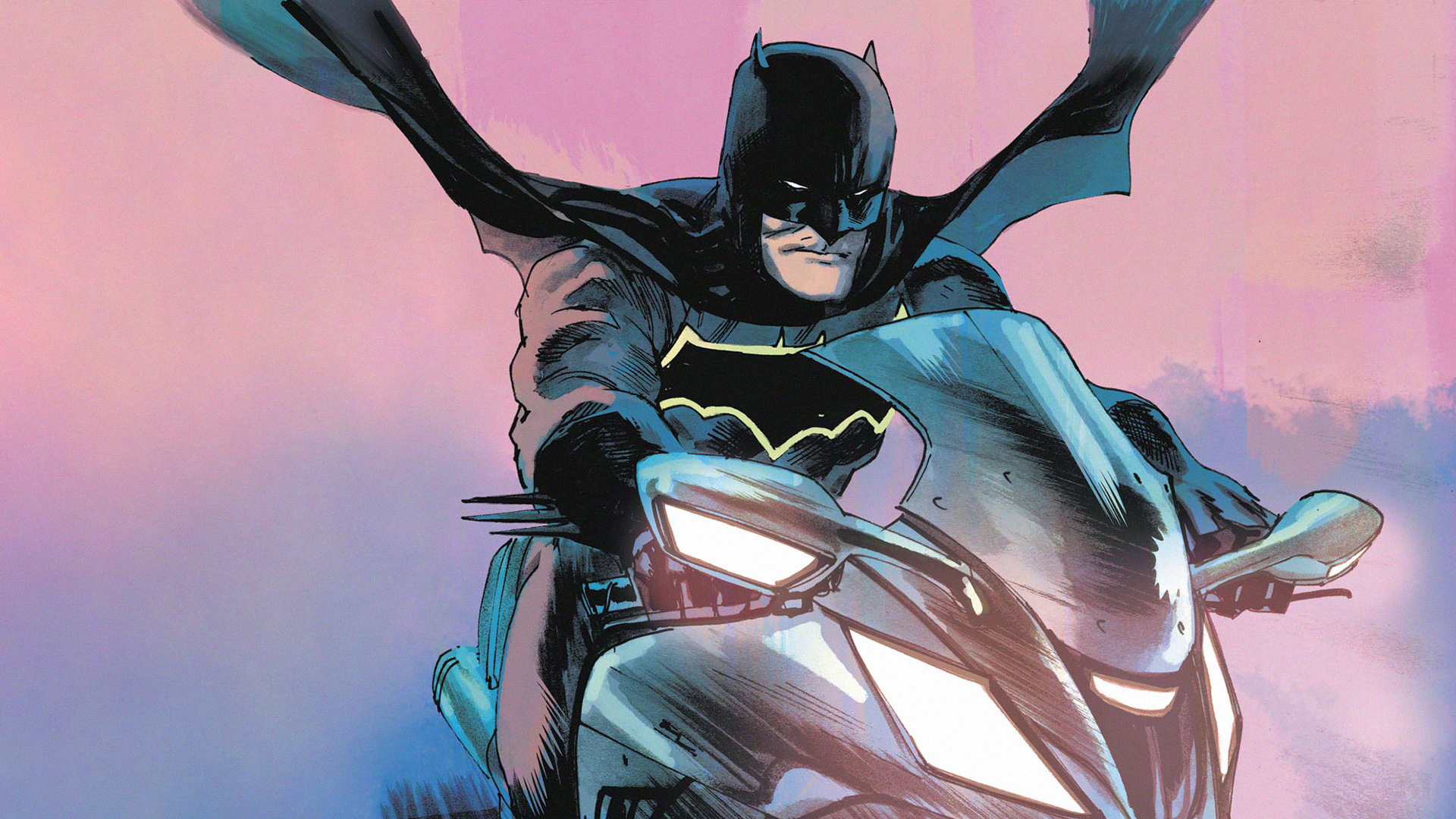 Wallpaper Batman, bike ride, dc comics
