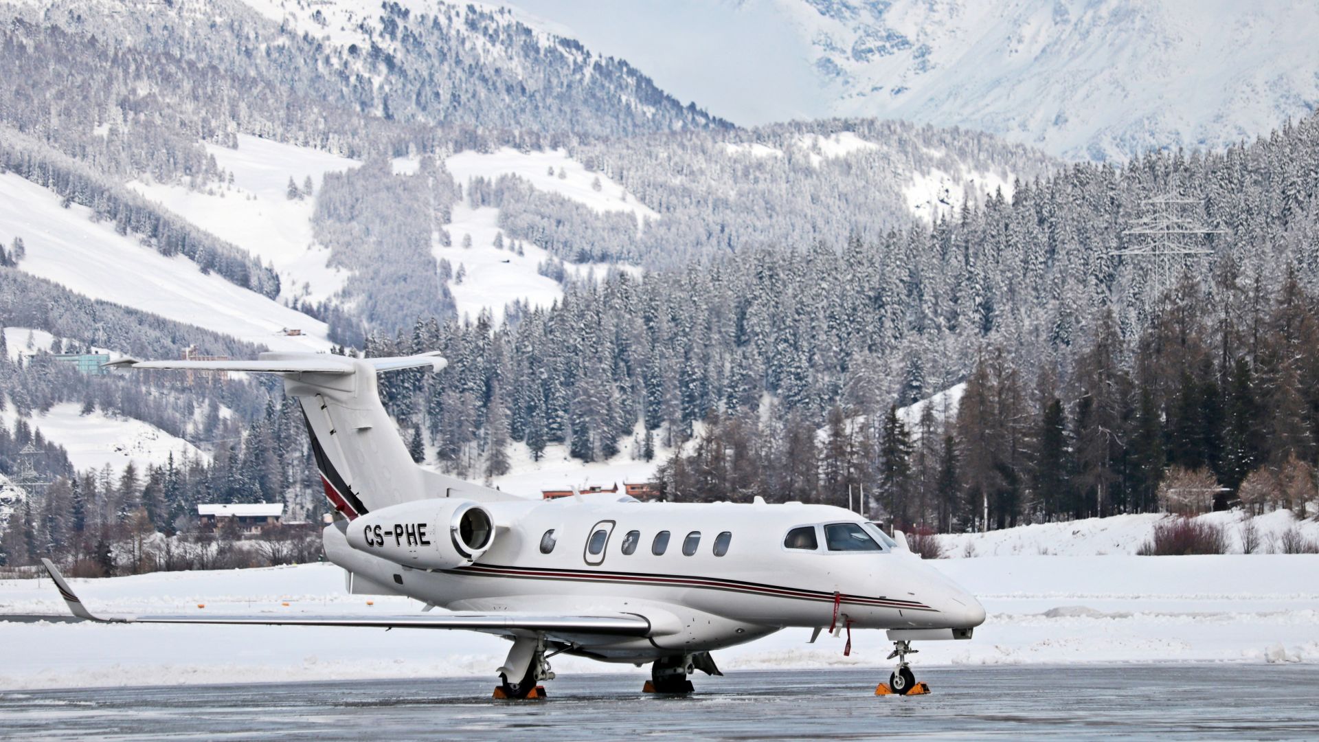 Wallpaper Aircraft, private jet, vehicles, winter, 5k