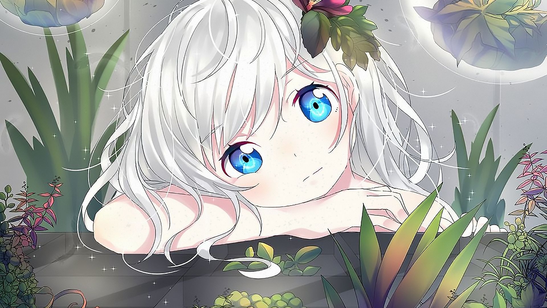 Desktop Wallpaper Blue Eyes, Anime Girl, Original, Cute Face, Hd Image,  Picture, Background, 98a189