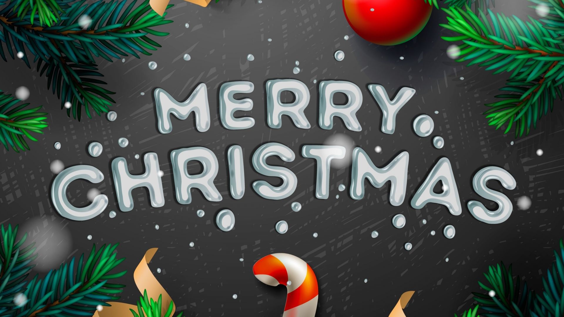 Wallpaper Merry christmas, holiday, typography, 2017