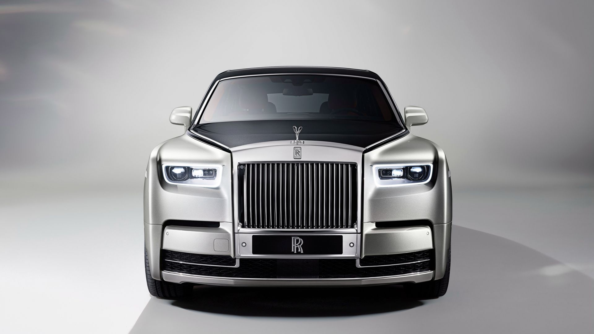 Wallpaper Rolls-Royce Phantom, front view, 2017 luxury car