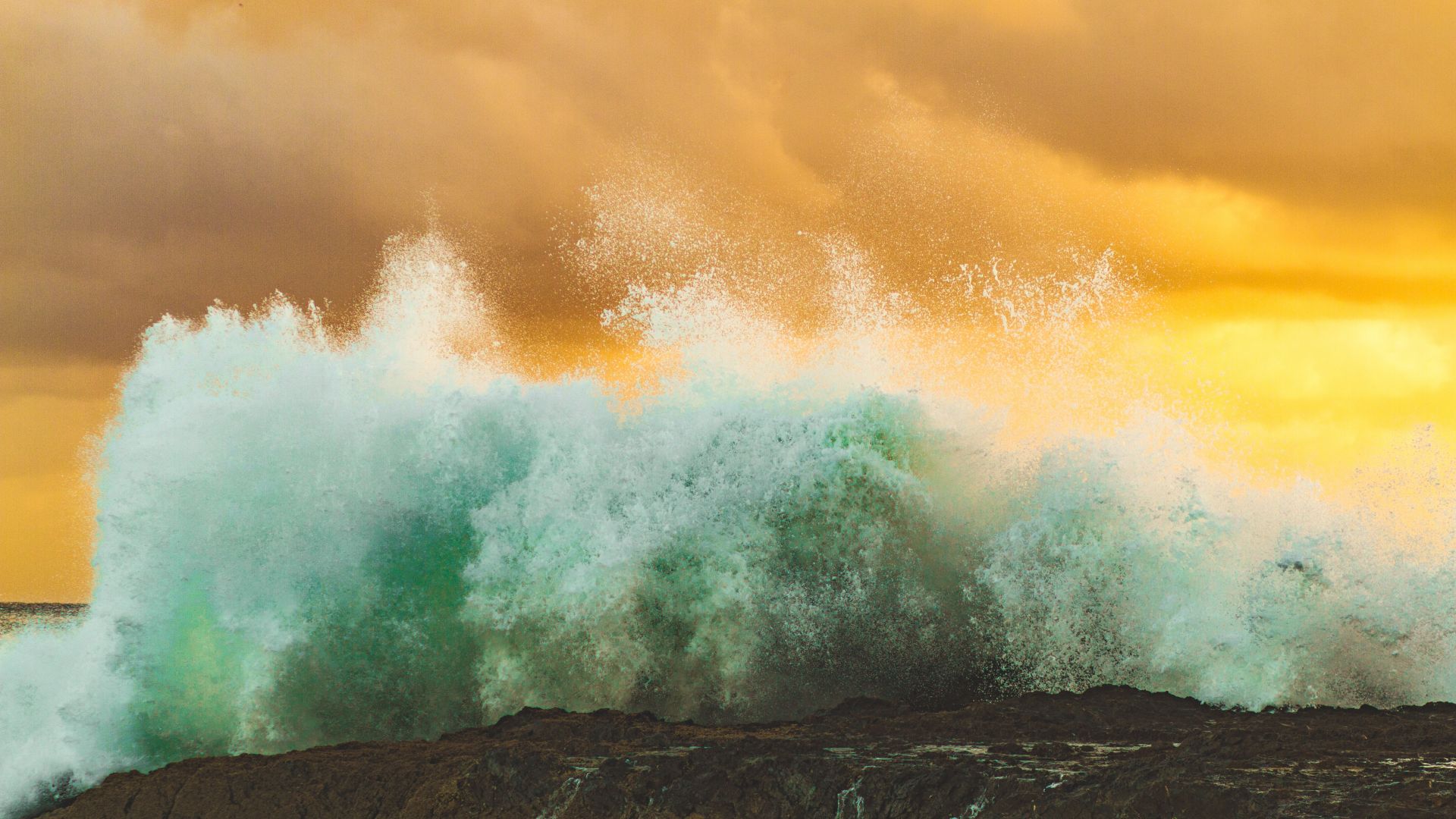 Wallpaper Sea waves, big, water splashes, sea