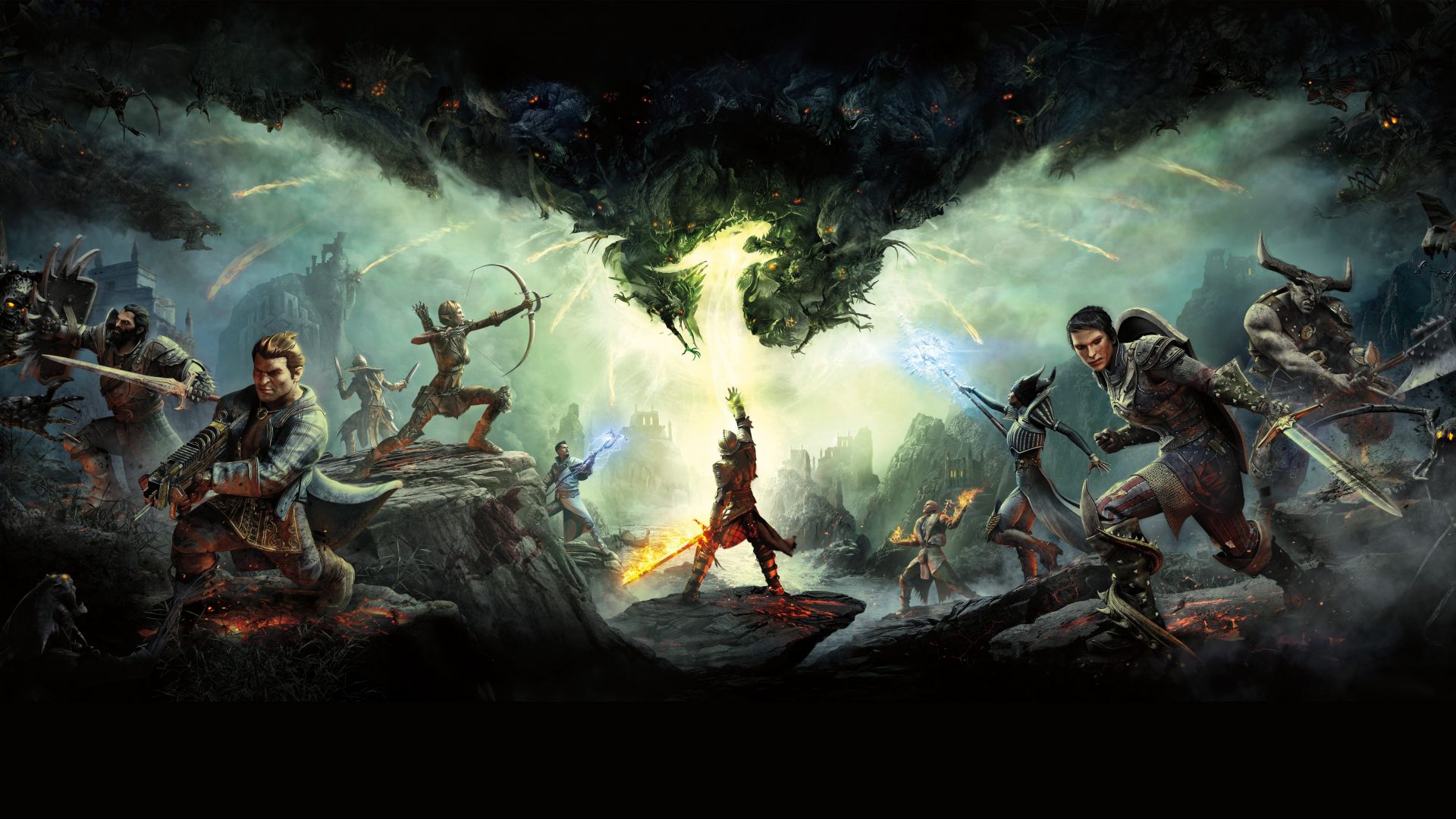 Wallpaper Dragon Age: Inquisition, video game, warriors, 5k