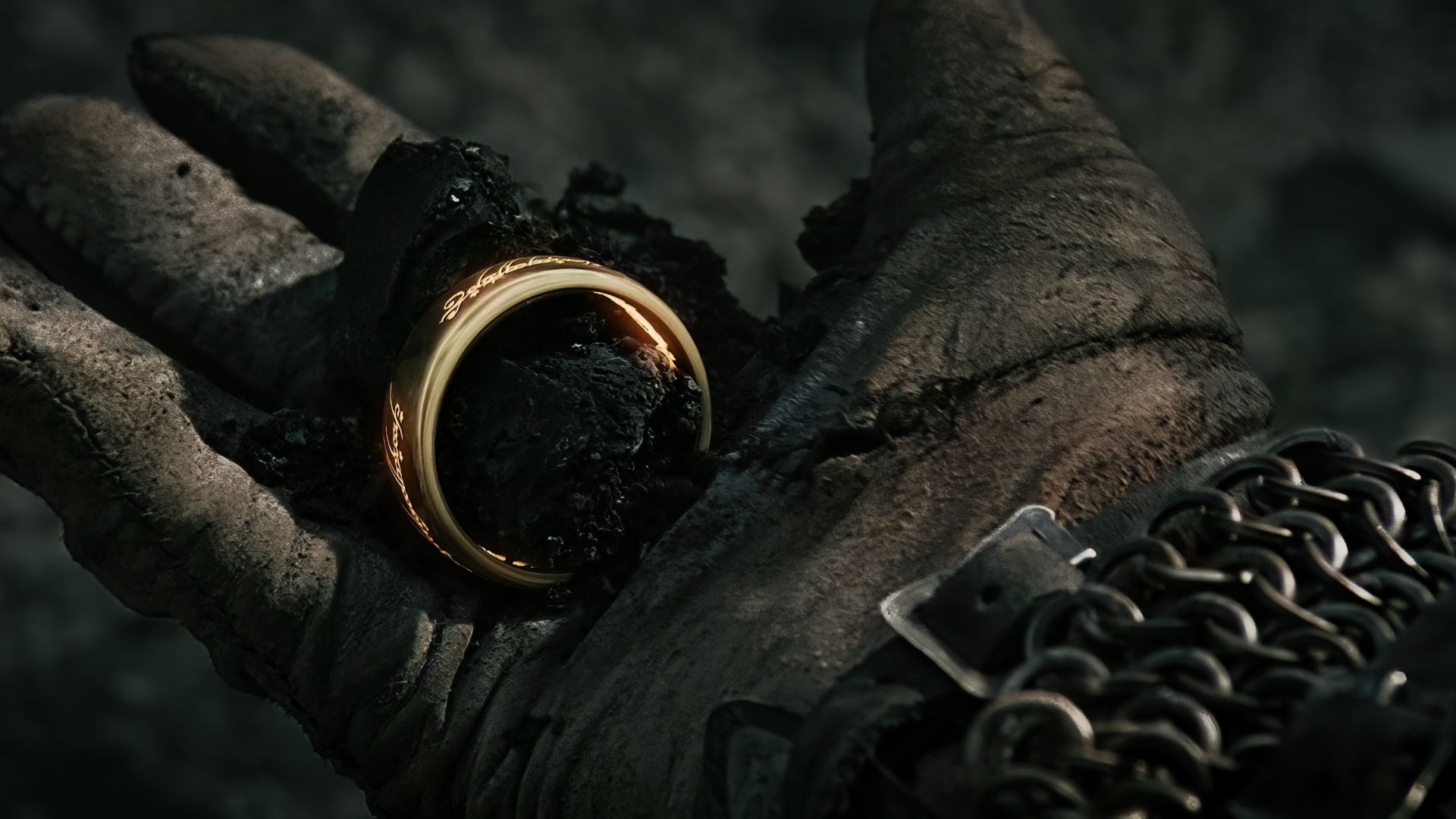 Wallpaper The Lord of the Rings: The Rings of Power, golden ring, 2022