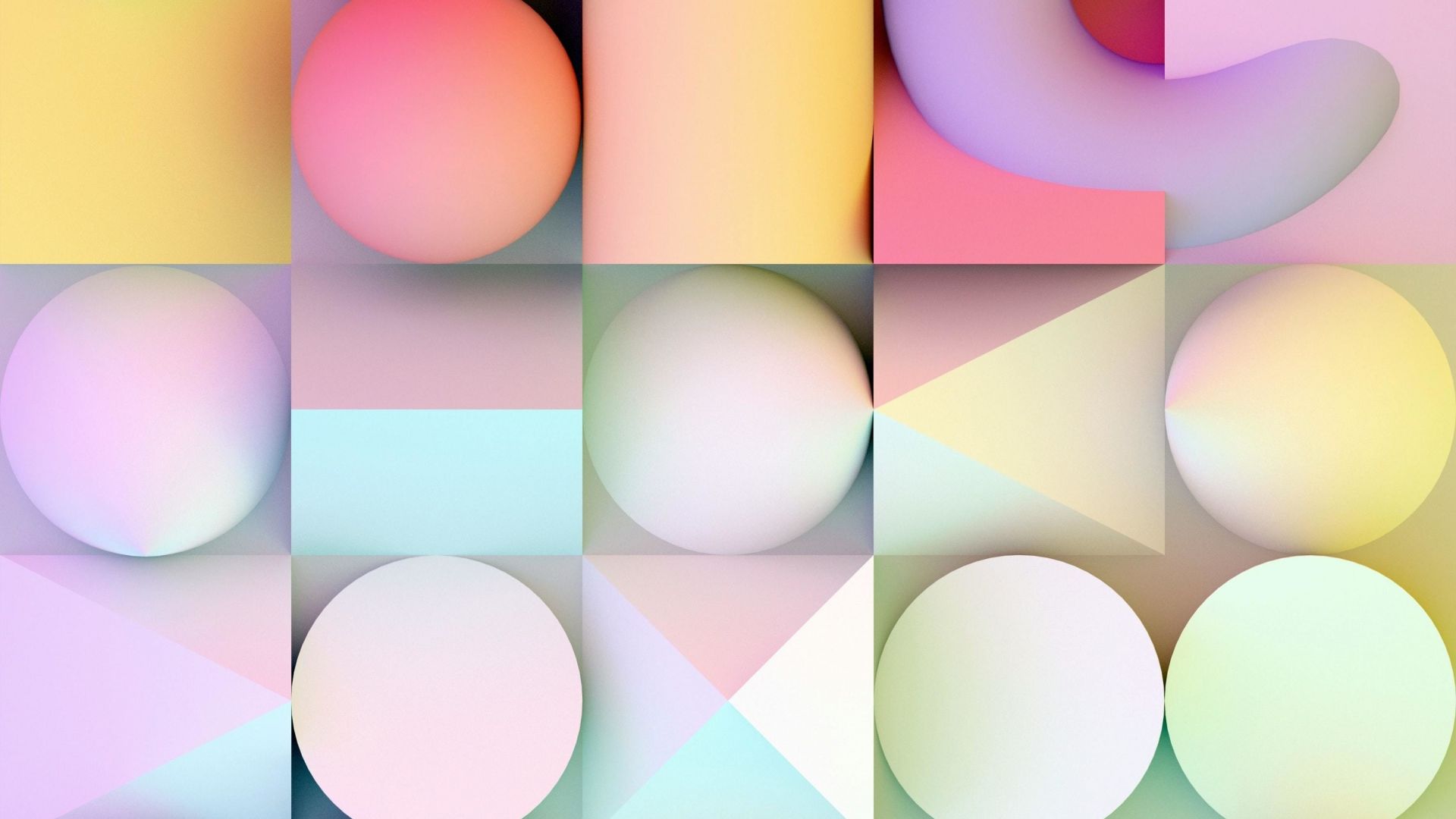 Wallpaper Solid shapes, geometrical shapes, colorful