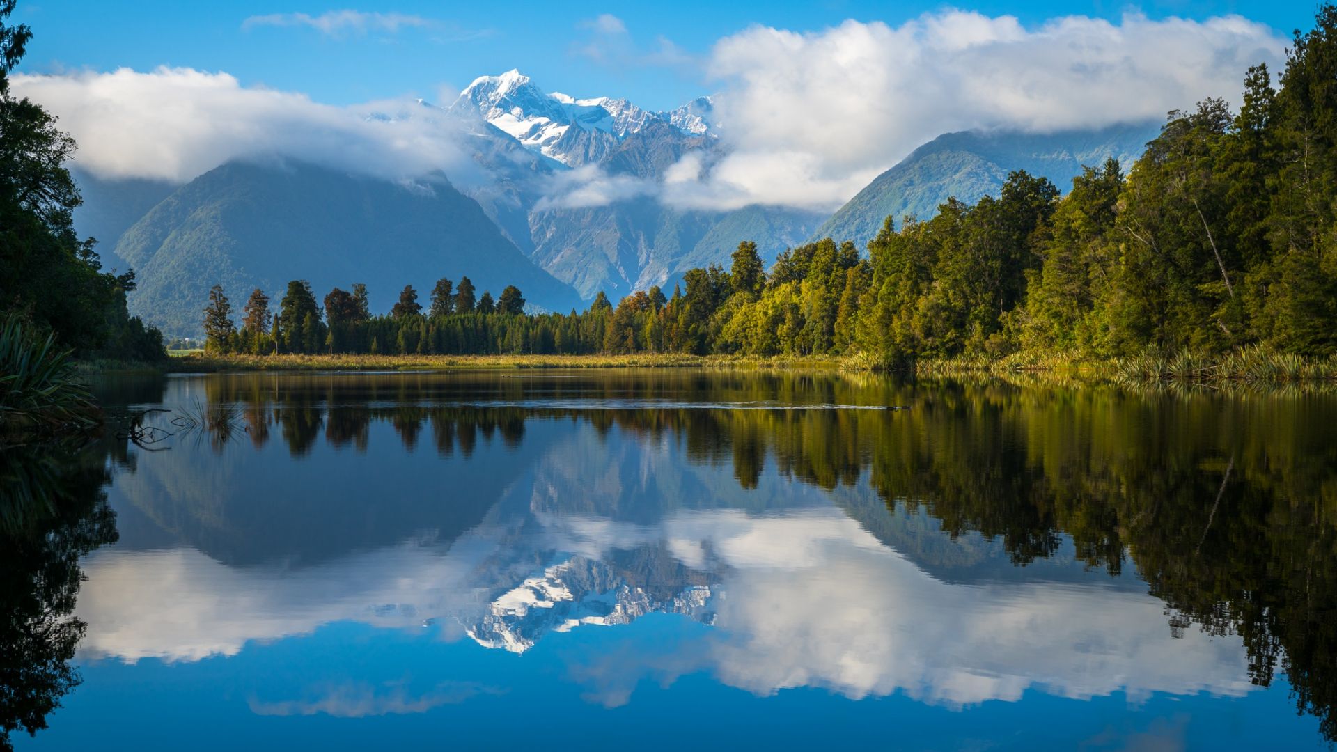 Wallpaper Lake Matheson, mountains, New Zealand, nature