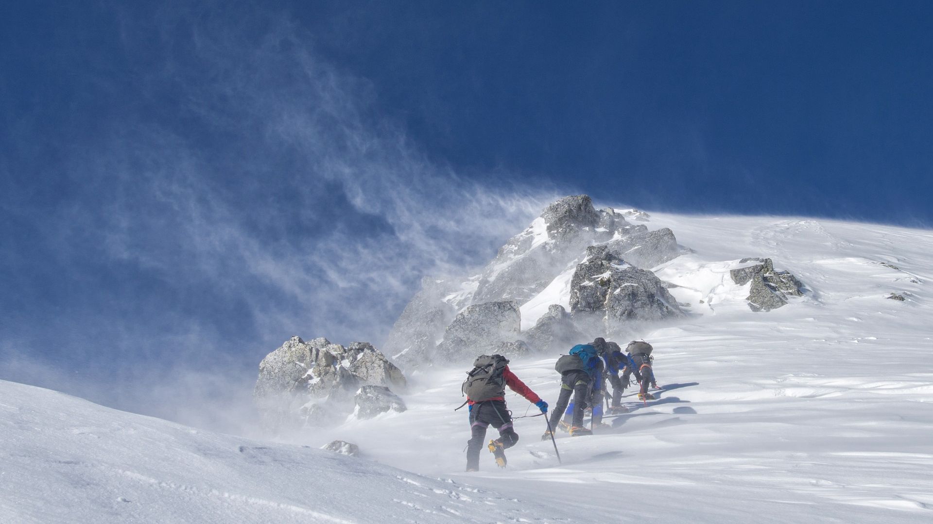 Wallpaper Mountaineering, Landscape, snow mountains, winter