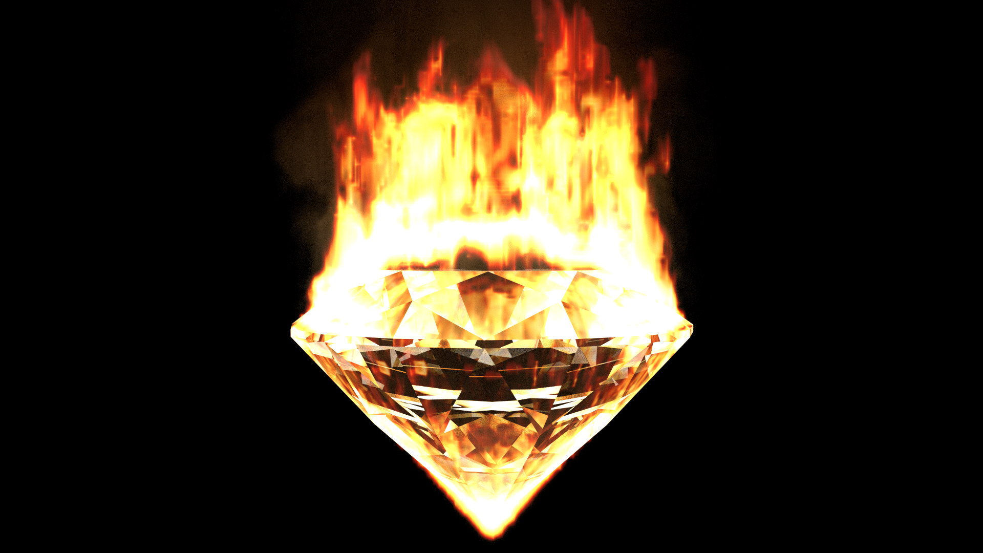 Wallpaper Diamond on fire