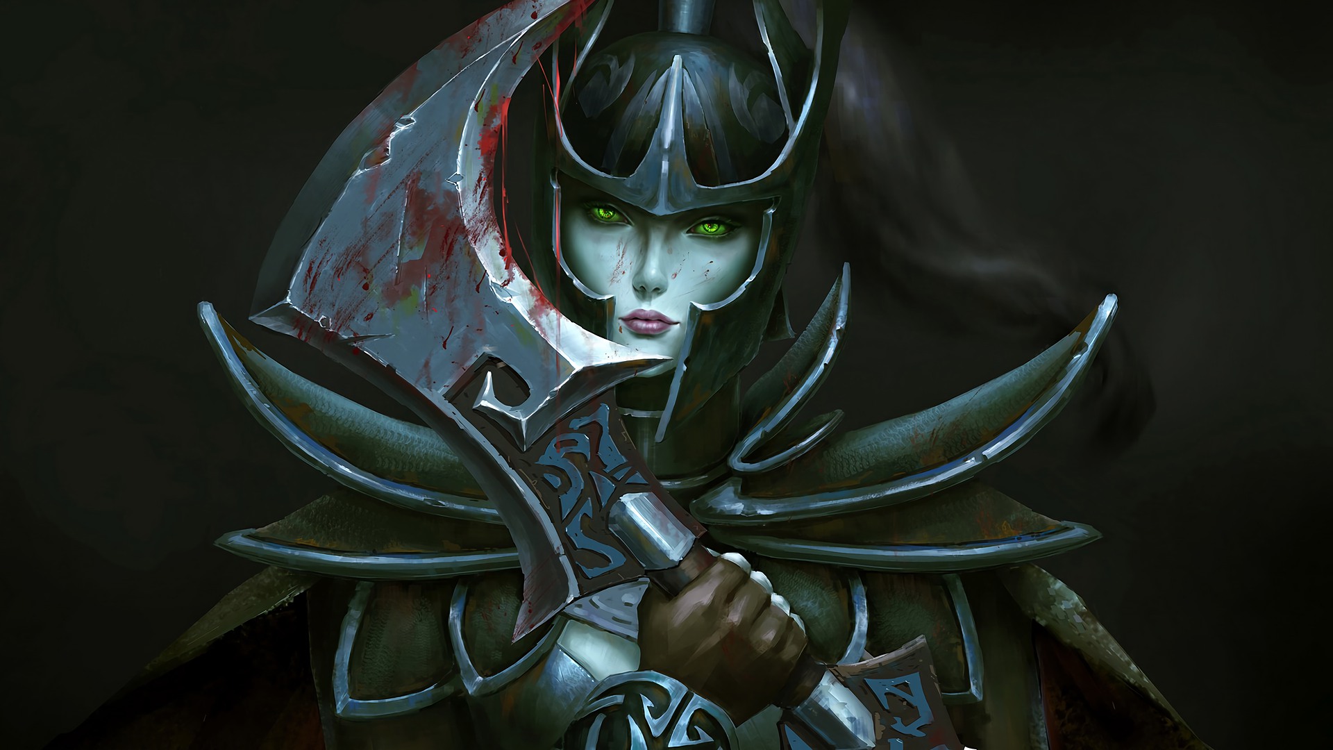 Wallpaper Phantom assassin, Dota 2, video game, girl warrior, art