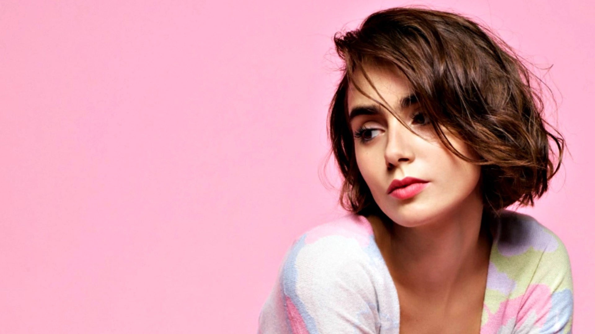 Wallpaper Lily Collins, Beautiful celebrity