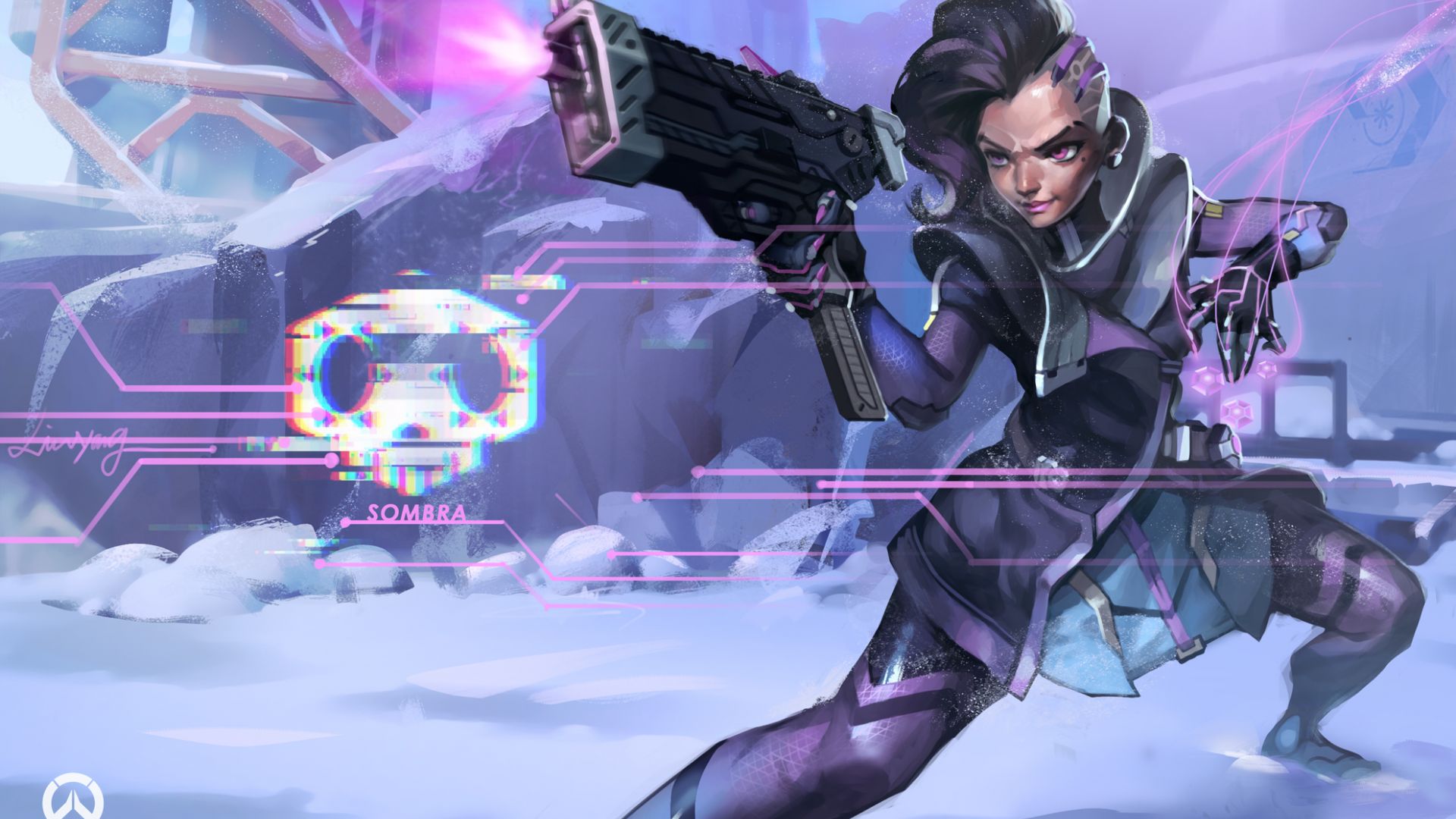 Wallpaper Sombra, overwatch video game, gaming