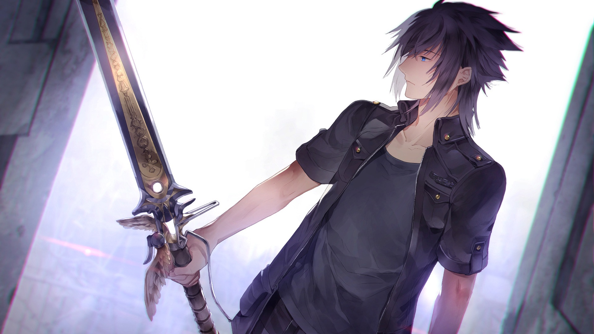Wallpaper Final fantasy, noctis with sword, video game