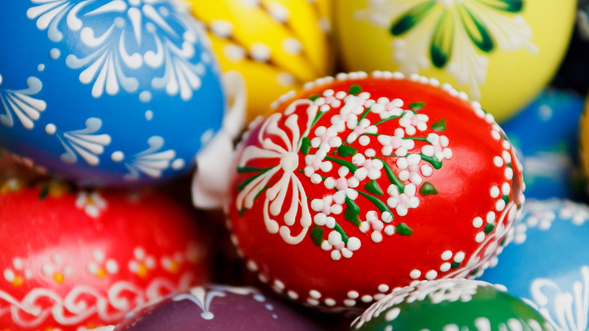 Wallpaper Easter eggs, decorations, holiday