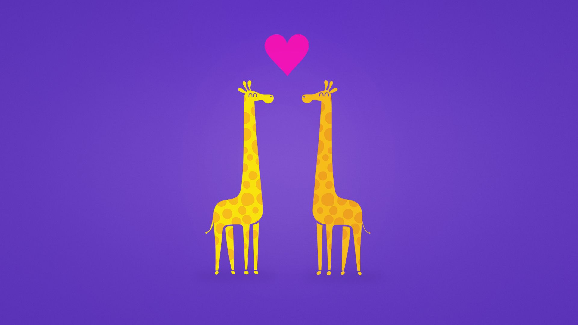 Wallpaper Giraffe, love, couple, minimal, animal, cartoon