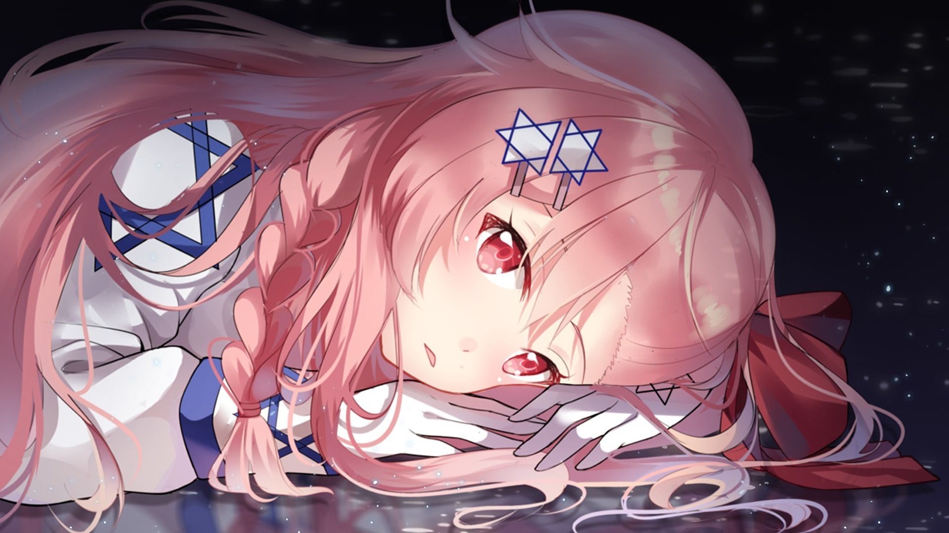 Desktop Wallpaper Anime Girl, Cute, Read Head, Lying Down, Sad, Hd Image,  Picture, Background, A78bd5