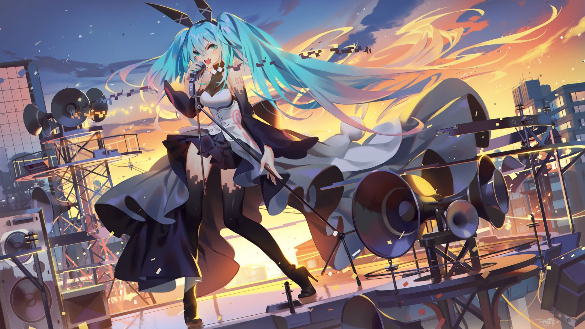 Desktop Wallpaper Hatsune Miku, A Humanoid, Anime Girl, Hd Image, Picture,  Background, A8912a