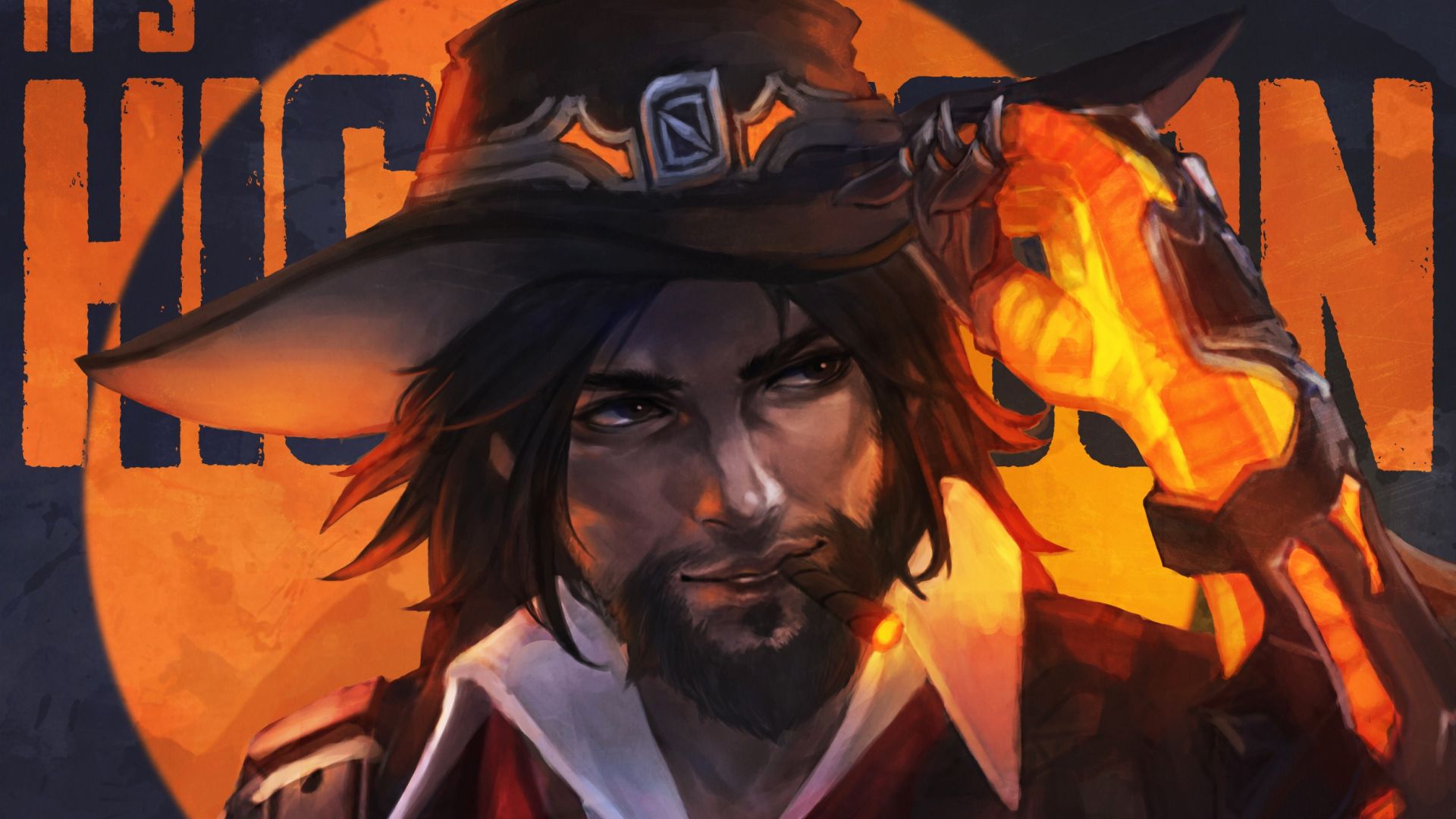 Wallpaper Mccree, face, online game, overwatch