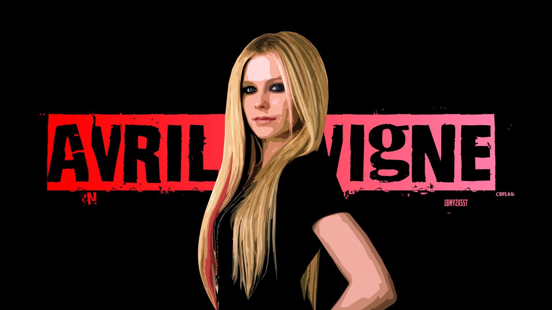 Wallpaper Blonde singer, Avril Lavigne, art