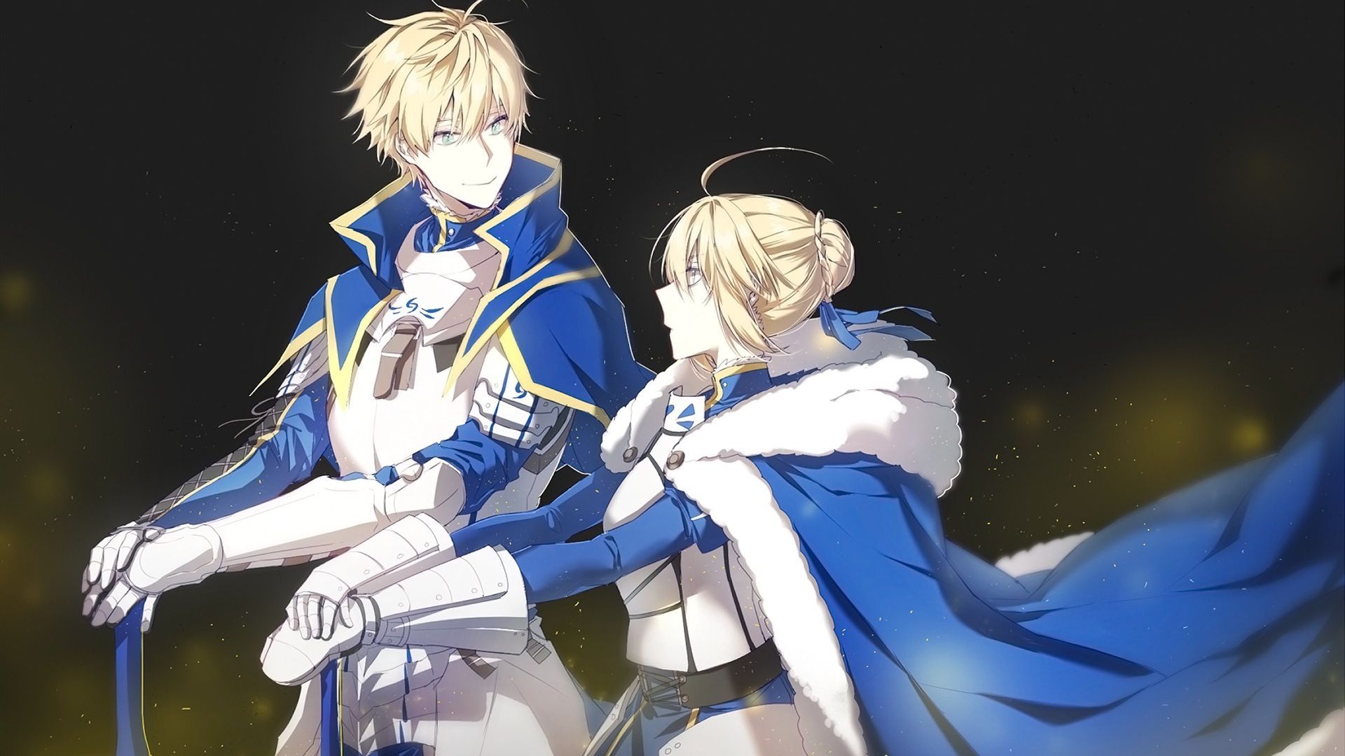 Desktop Wallpaper Saber, Fate Series, Anime Girl, Anime Boy, Hd Image,  Picture, Background, Ac4410