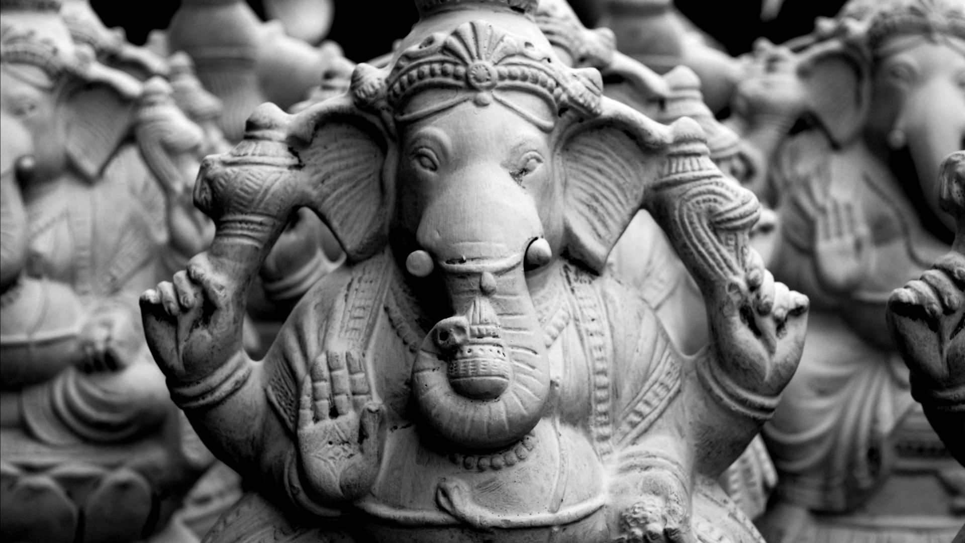Wallpaper Clay, structure, model, Ganesha, idols