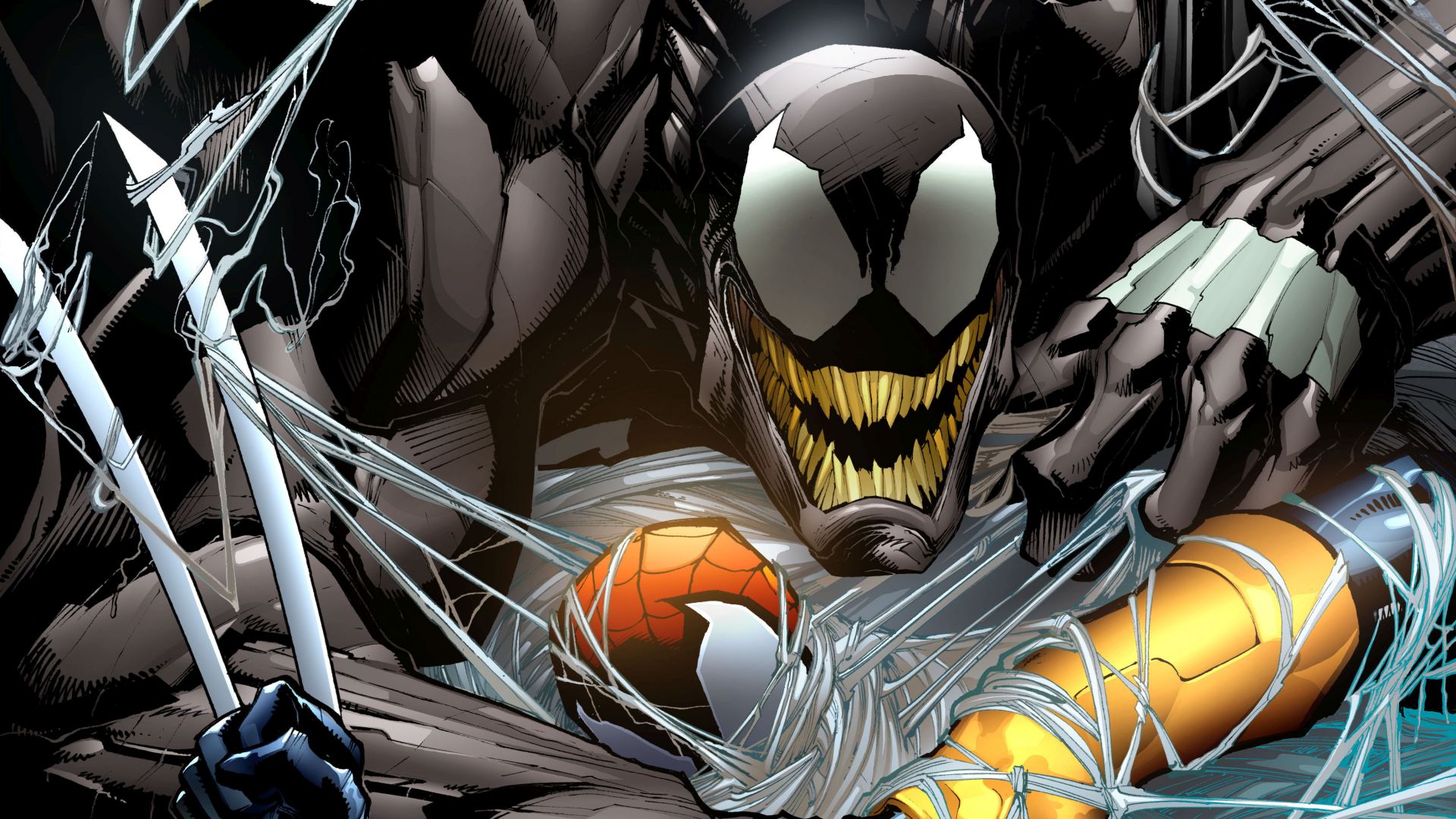Wallpaper Venom, villain, spider man, marvel comics, artwork, 4k