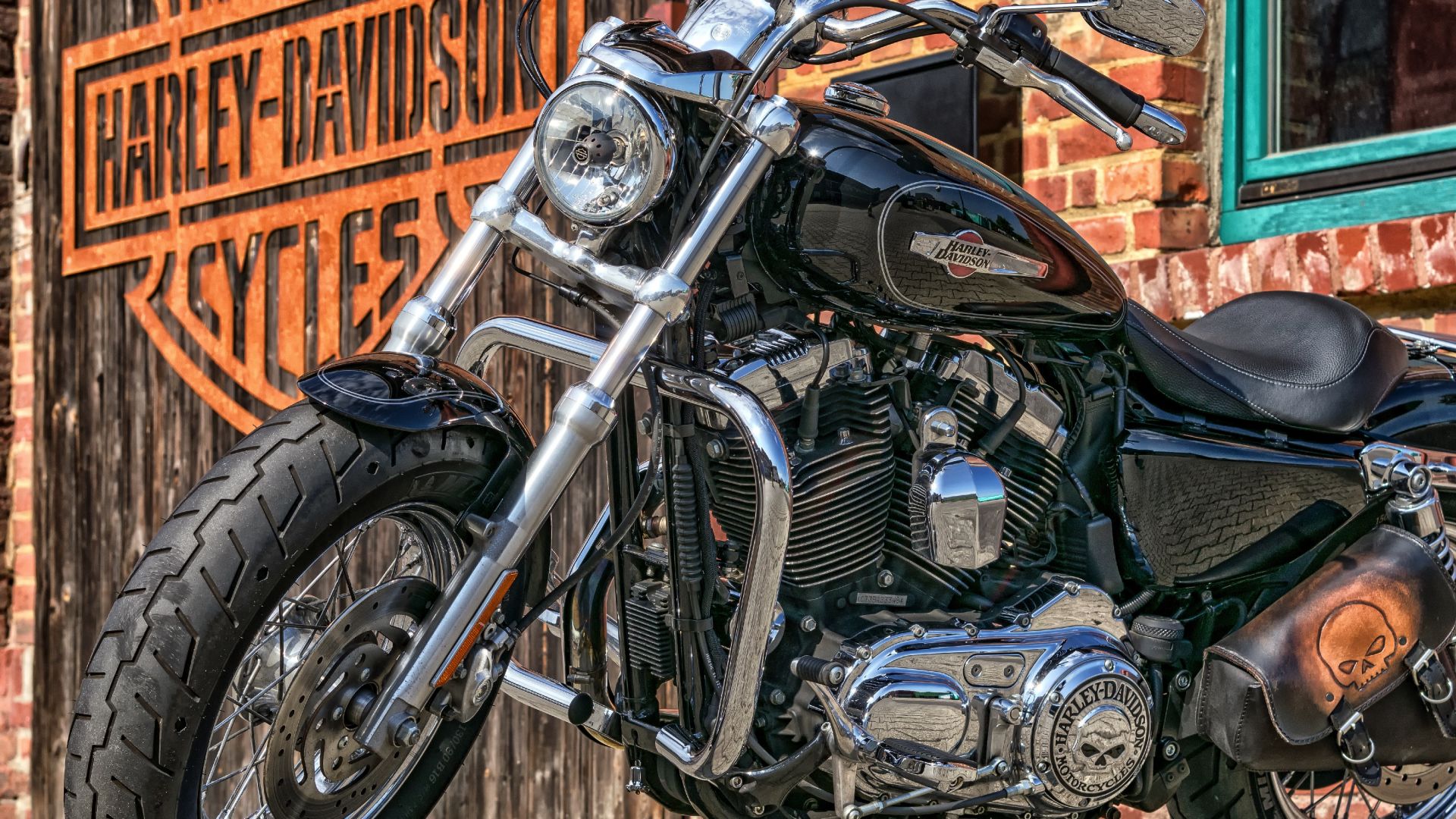 Wallpaper Motorcycle, black, Harley-Davidson