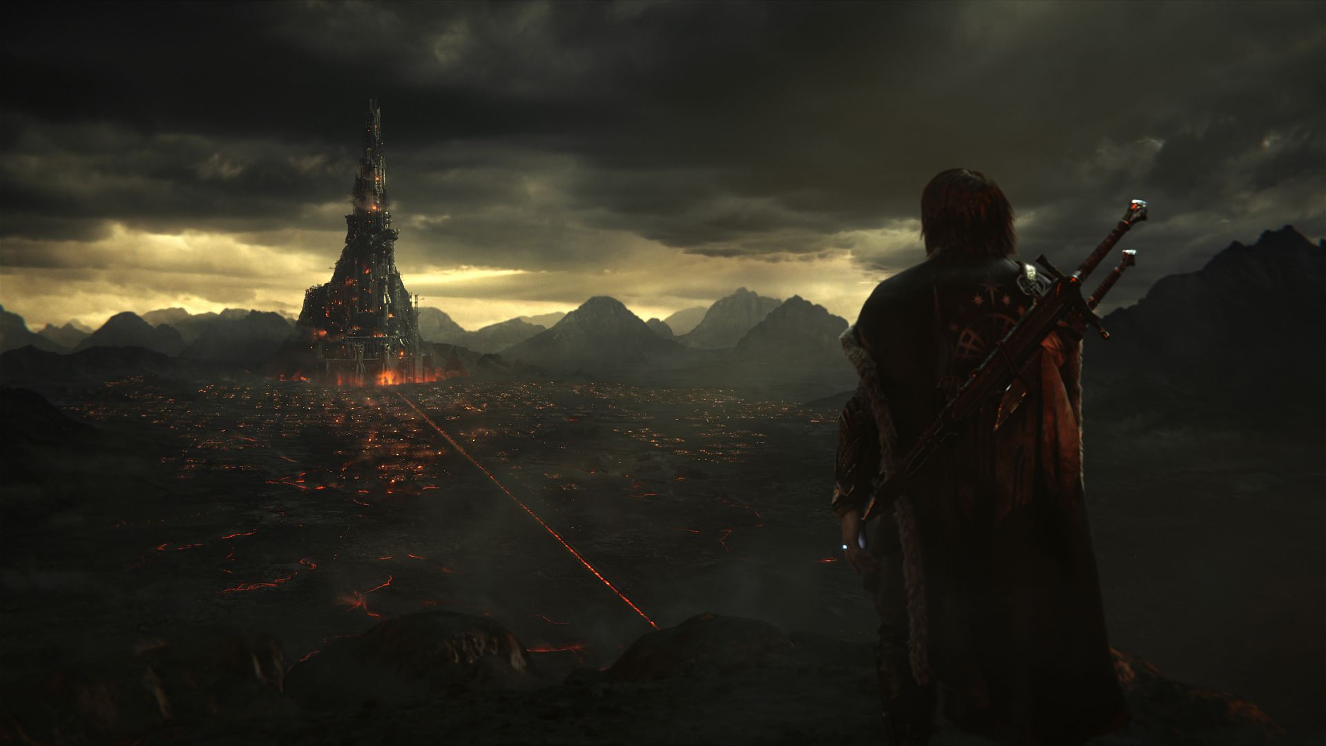 Wallpaper Middle-earth: shadow of war, talion, dark tower