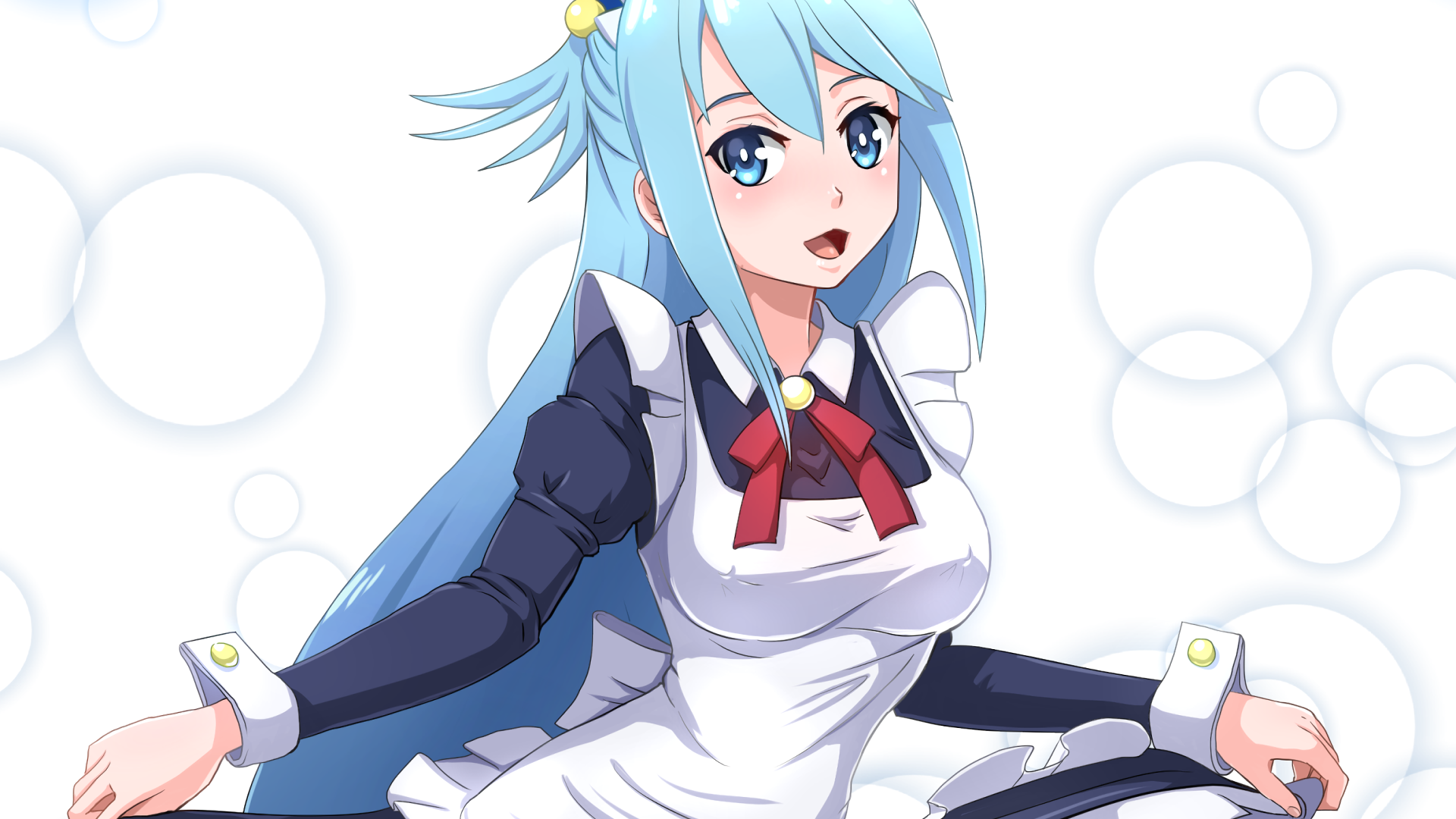 Desktop Wallpaper Anime Girl, Aqua, Konosuba, Anime, Hd Image, Picture,  Background, Ahukug
