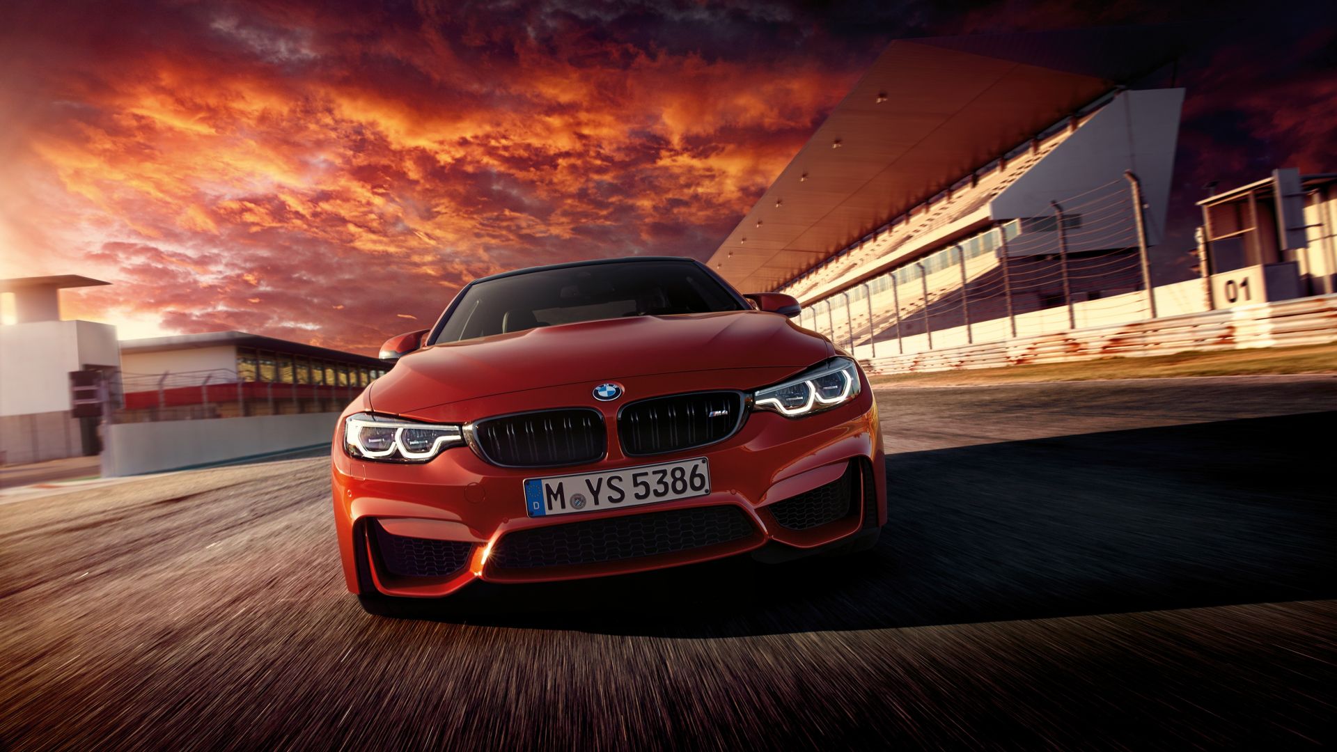 Wallpaper Luxury car, red cars, BMW M4, road