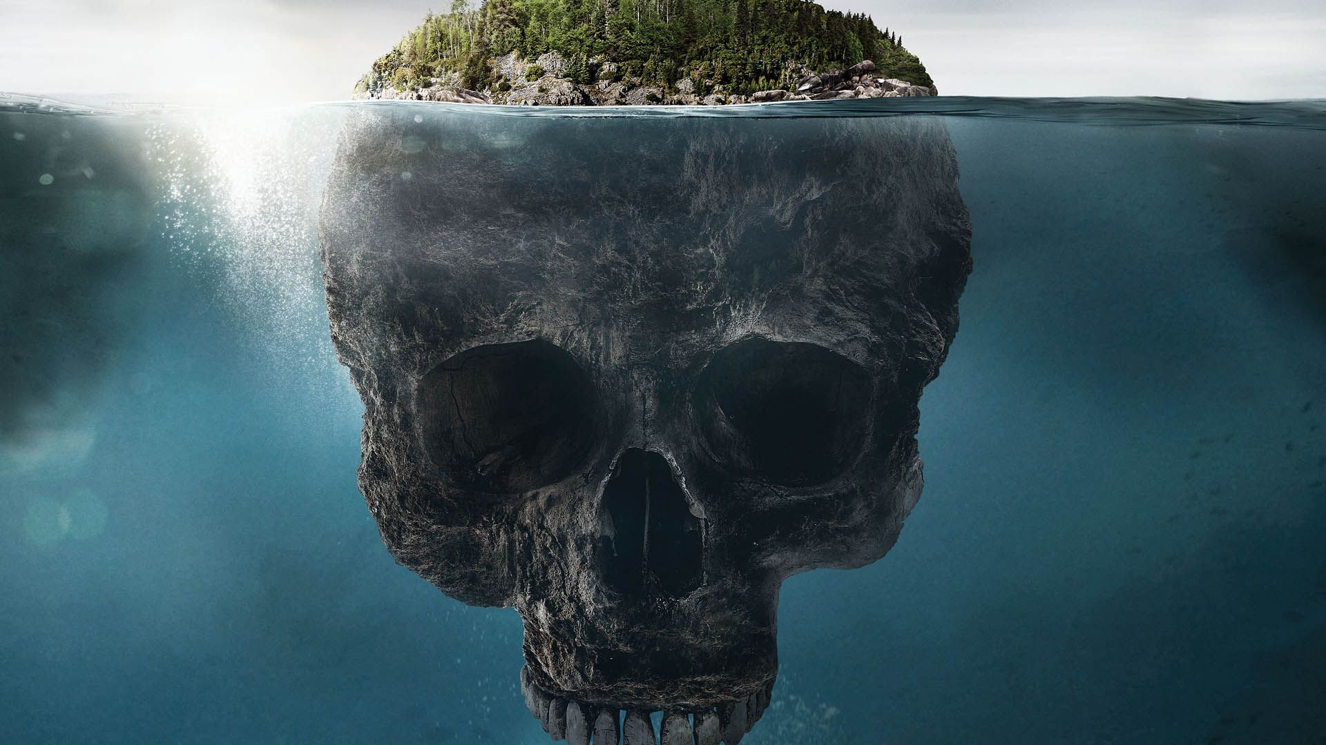 Wallpaper The Curse of Oak Island TV show, skull