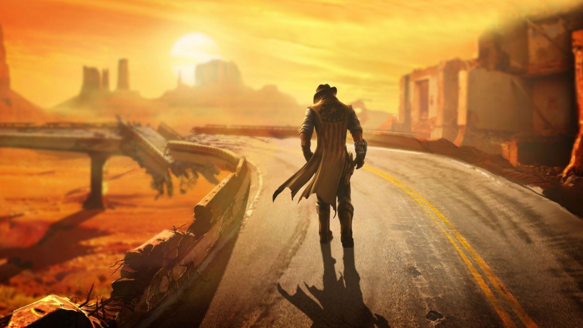 Wallpaper Fallout: New Vegas video game, road