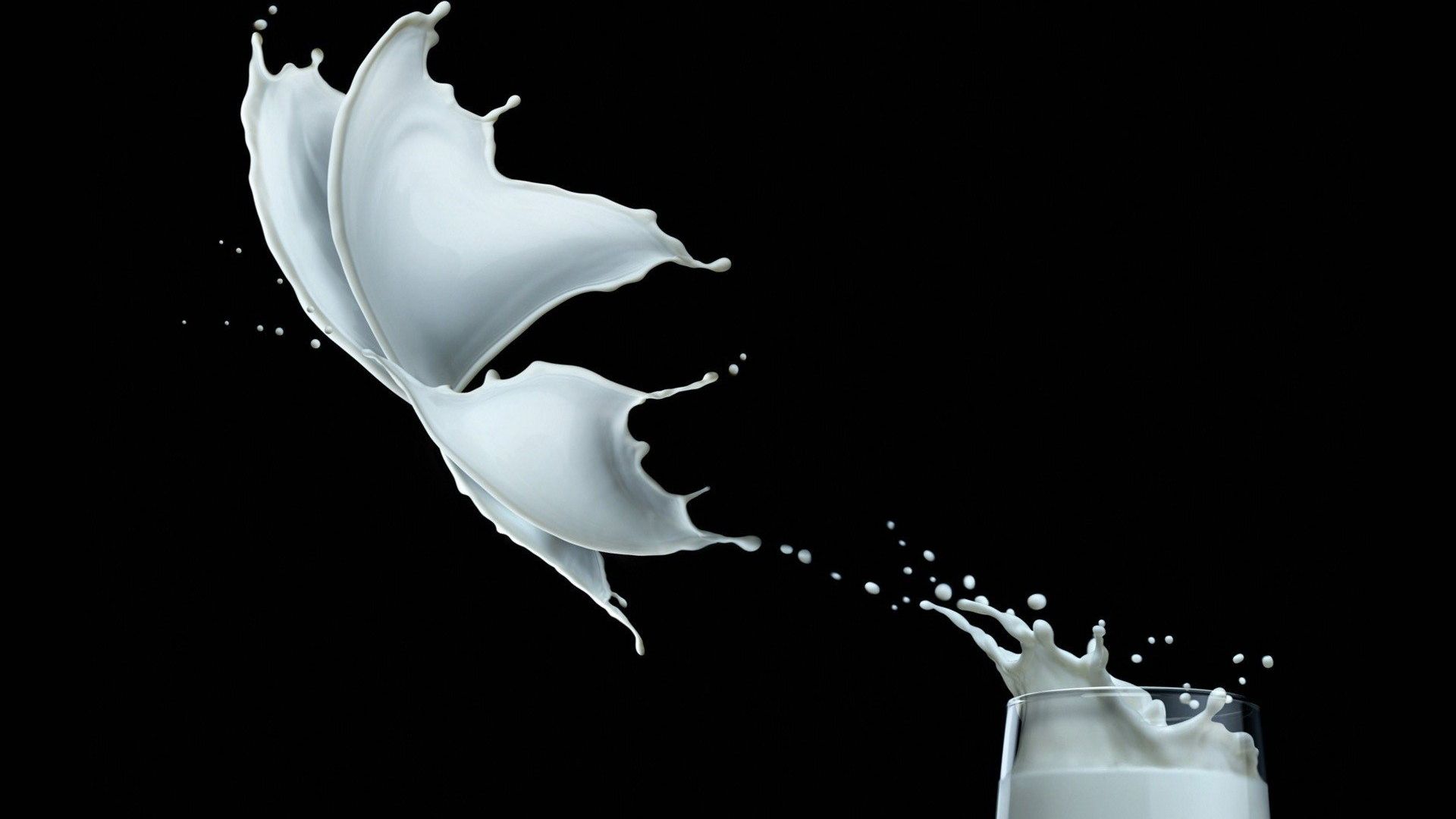 Wallpaper Milk splashes, milk 
