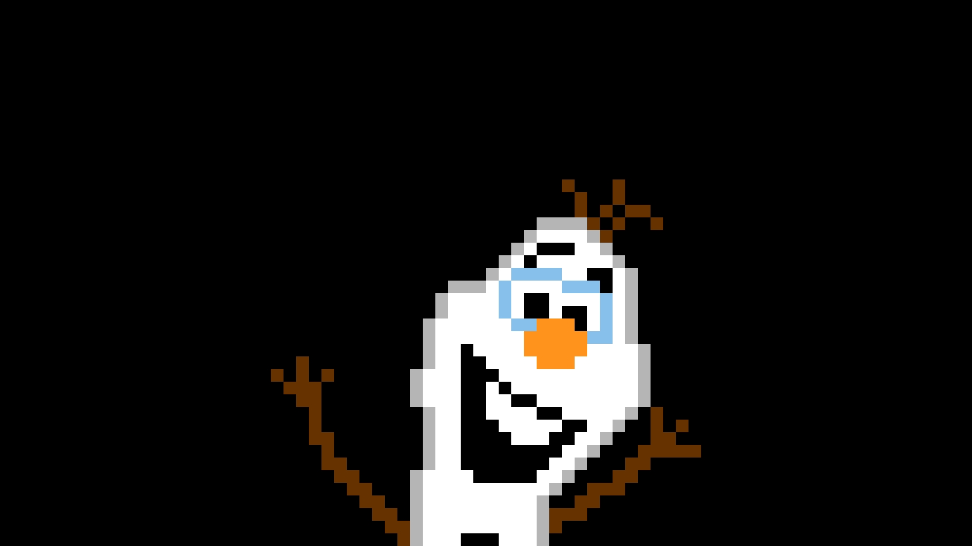 Wallpaper Snowman, pixel artwork