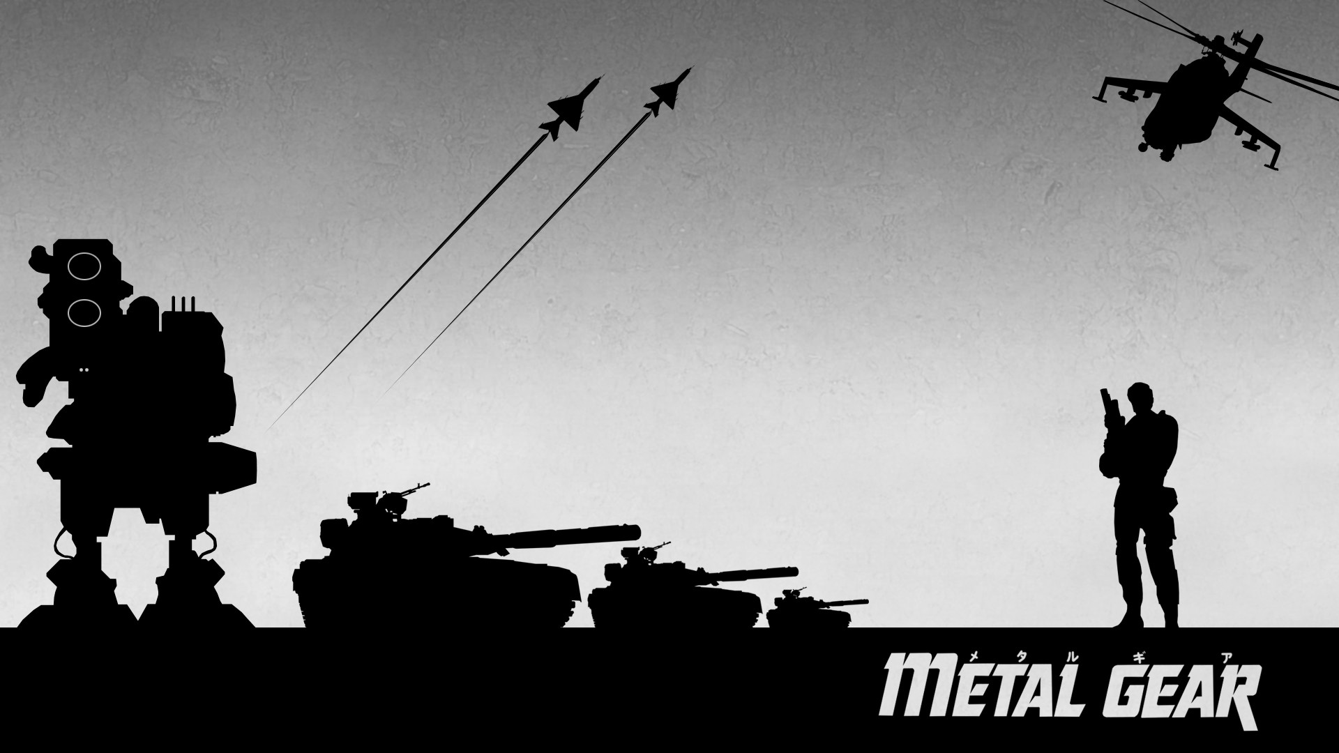 Wallpaper Metal gear solid video game, solider, monochrome