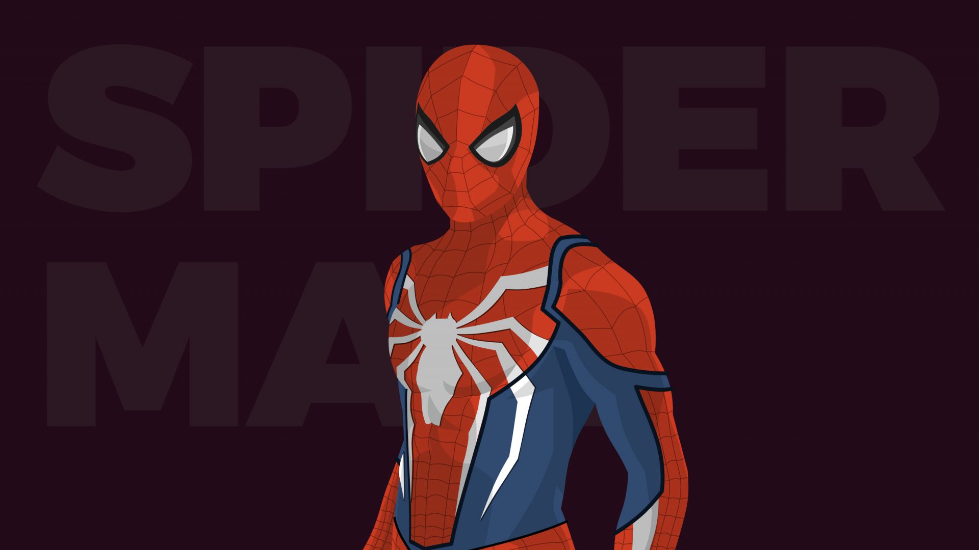 Wallpaper Spiderman, minimal, artwork