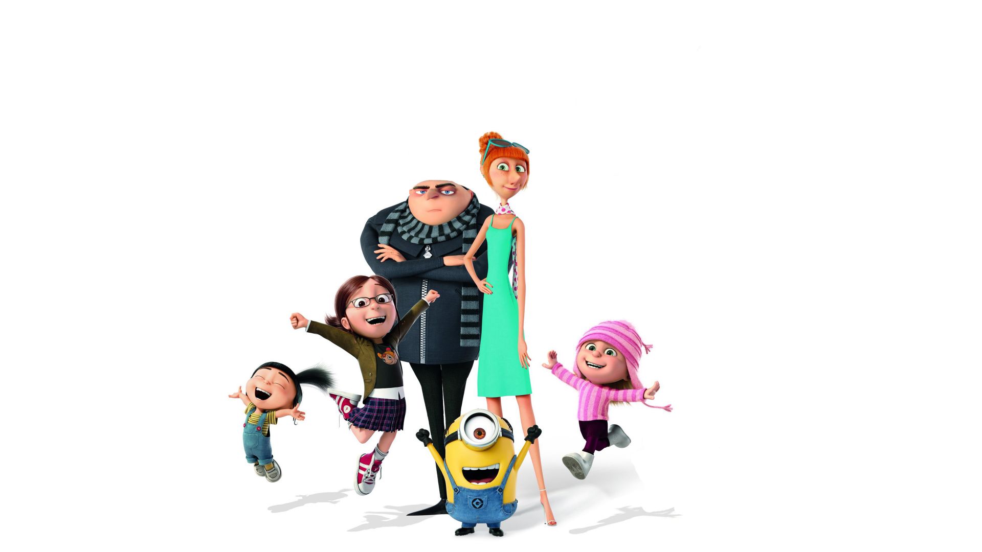 Wallpaper Despicable Me 3, Gru and family, minions