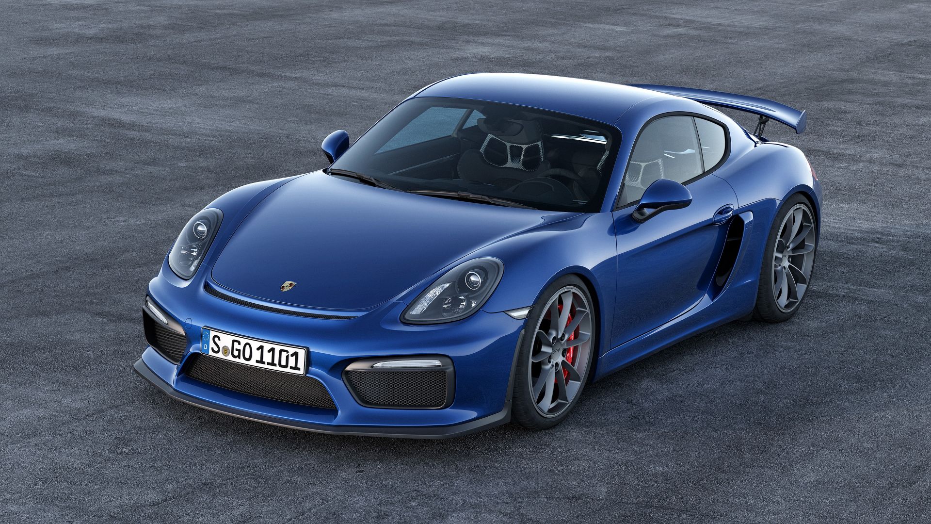Wallpaper Blue, Porsche Cayman GT4, sports car, front view