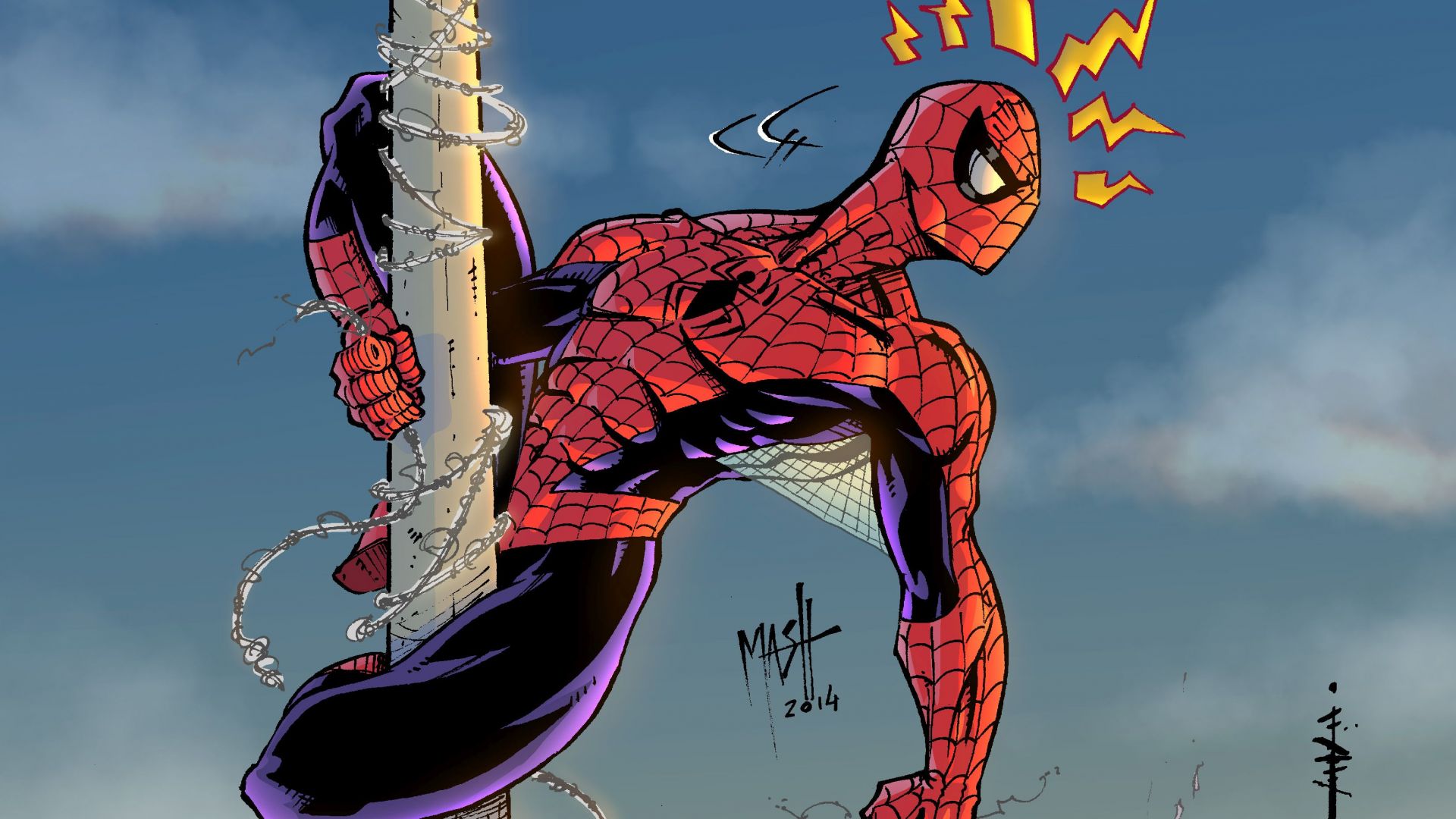 Desktop Wallpaper Spider Man, Curious, Marvel Comics, Hd Image, Picture,  Background, B47840