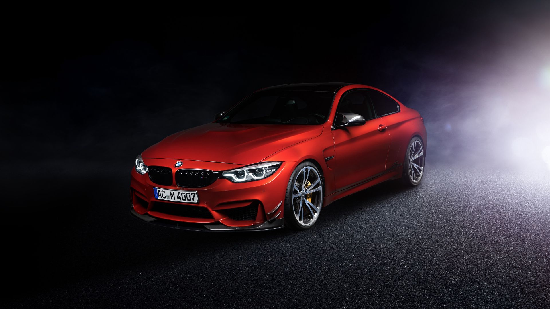 Wallpaper Ac schnitzer's bmw M4 coupe, red car, 2017, 4k