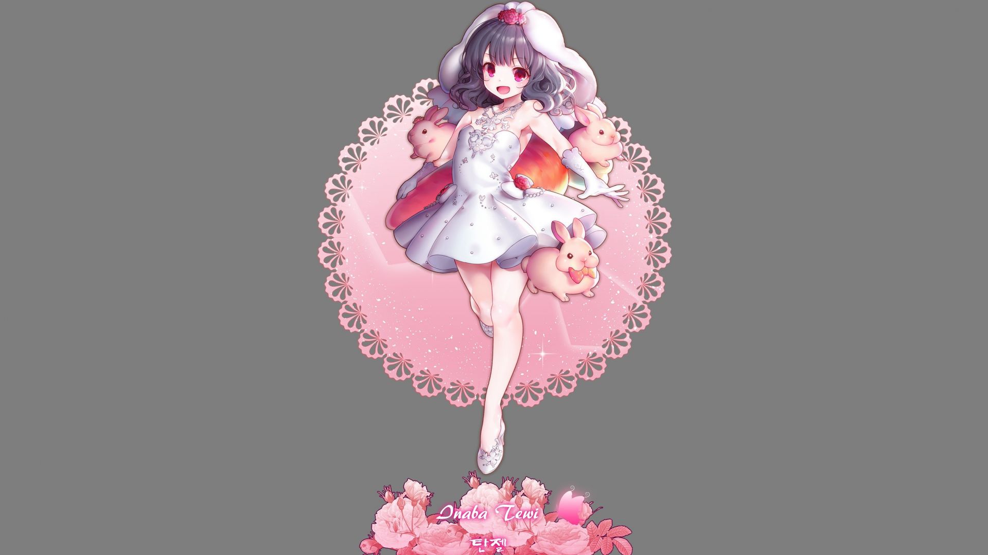 Wallpaper Inaba tewi of touhou anime