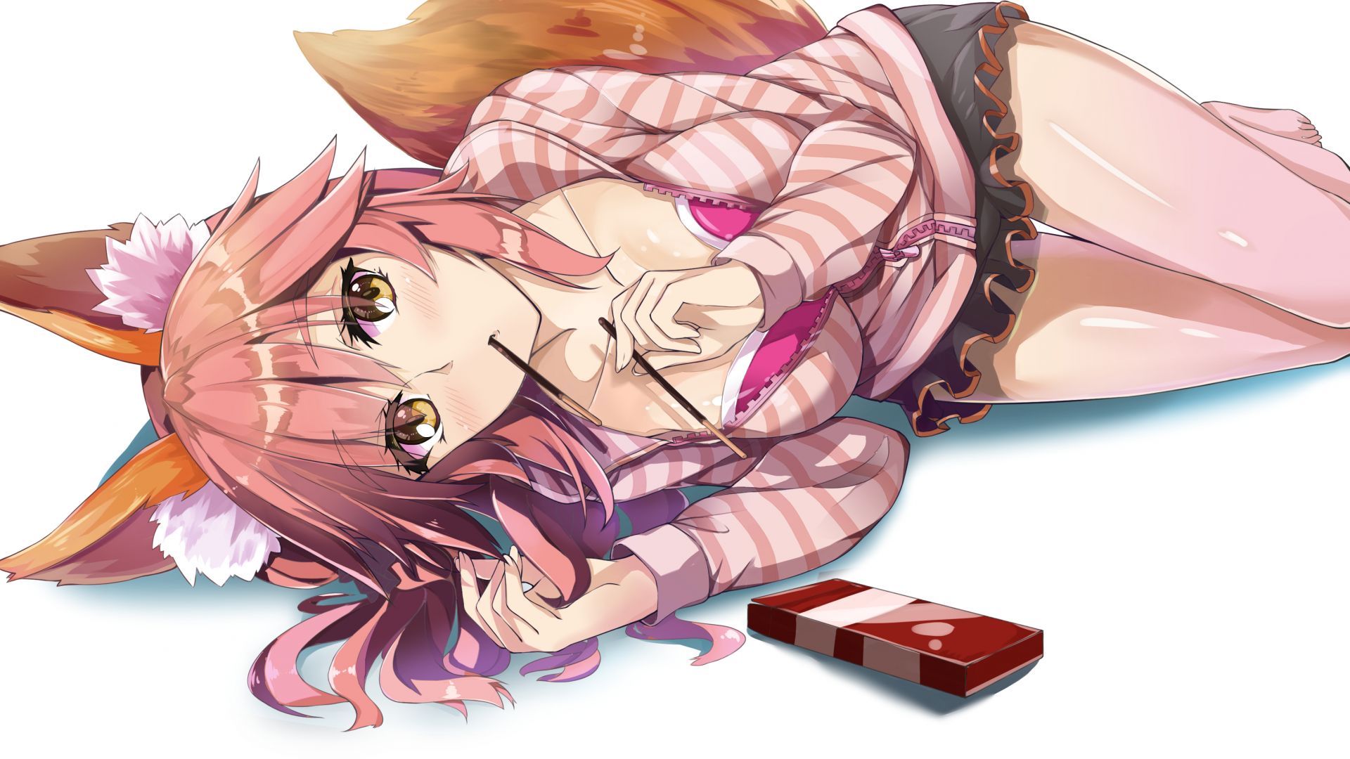 Wallpaper Caster, fate/stay night, anime girl, lying down