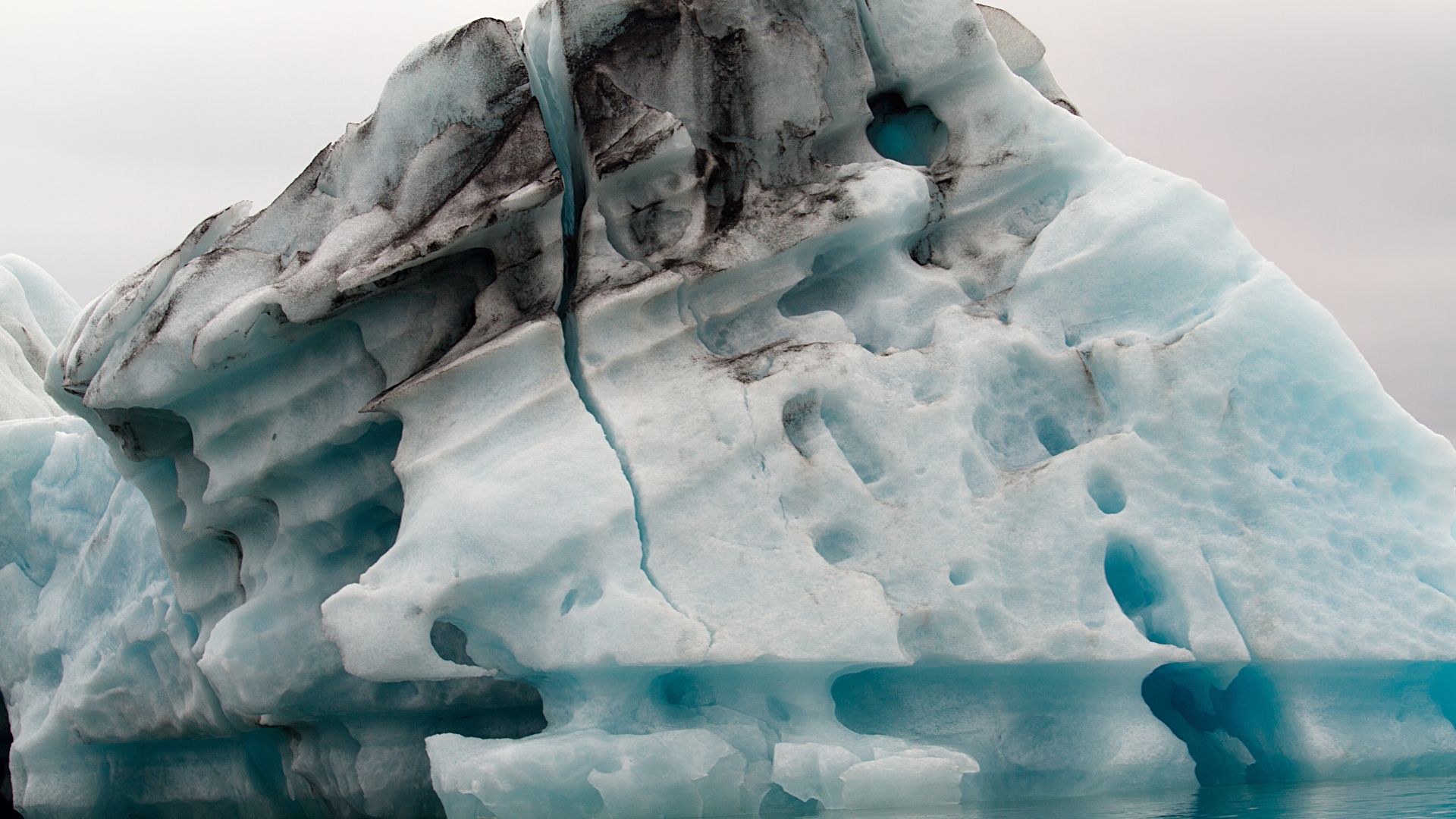 Wallpaper Iceland glacier icebergs lagoon