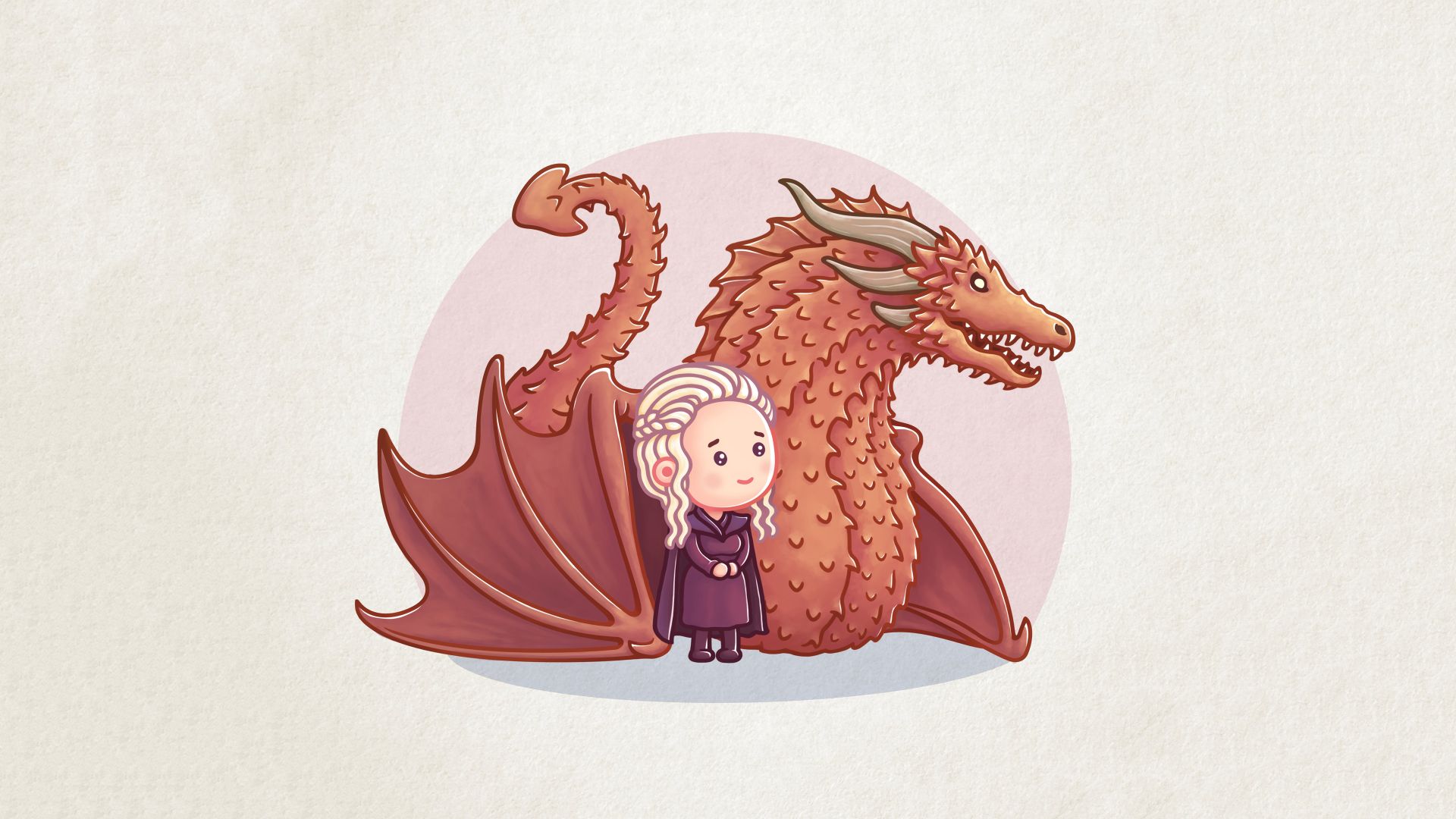 Wallpaper Dragon queen, khaleesi, cartoon, artwork