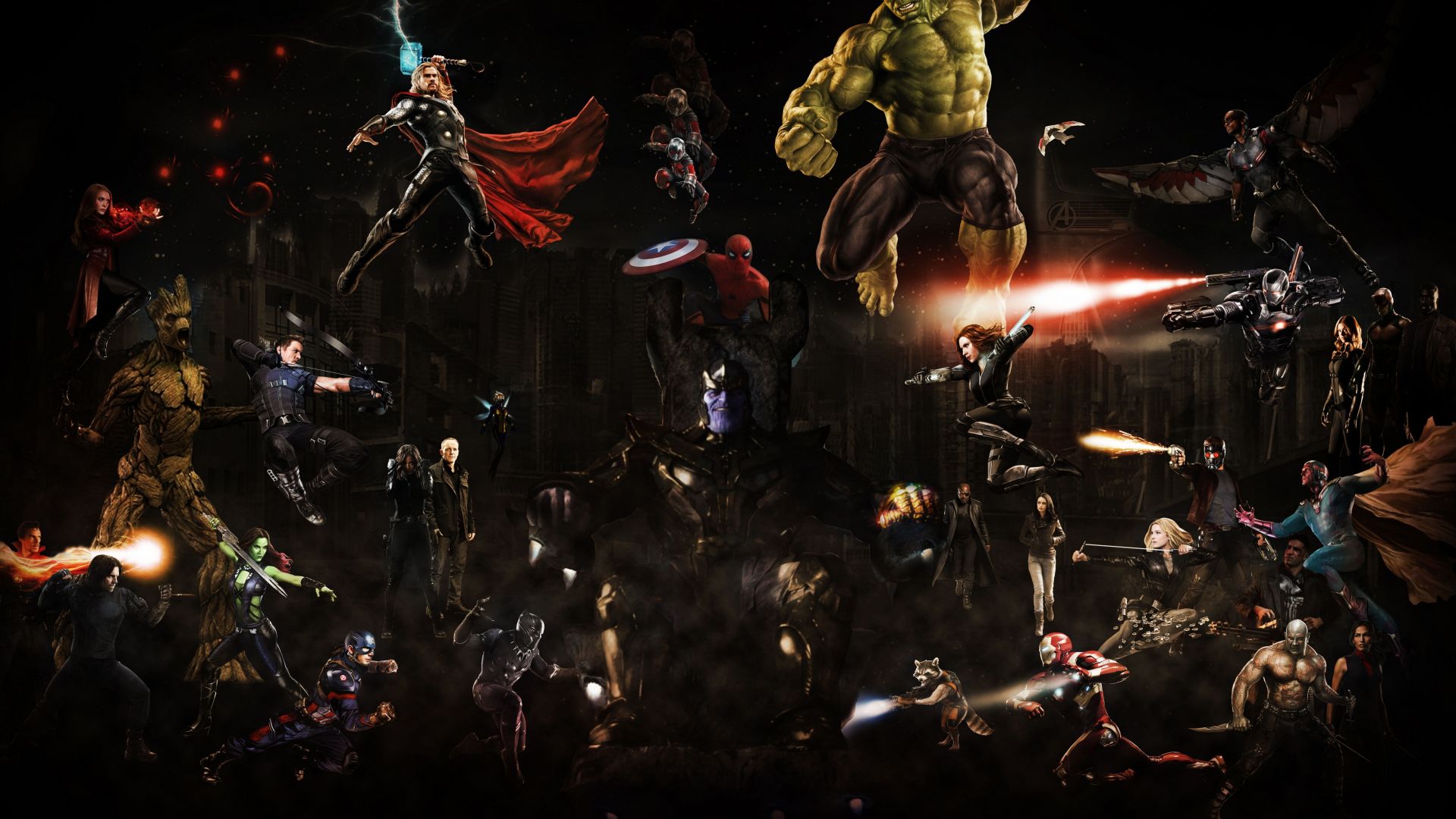 Wallpaper Avengers: infinity war, 2018 movie, fan artwork, 5k