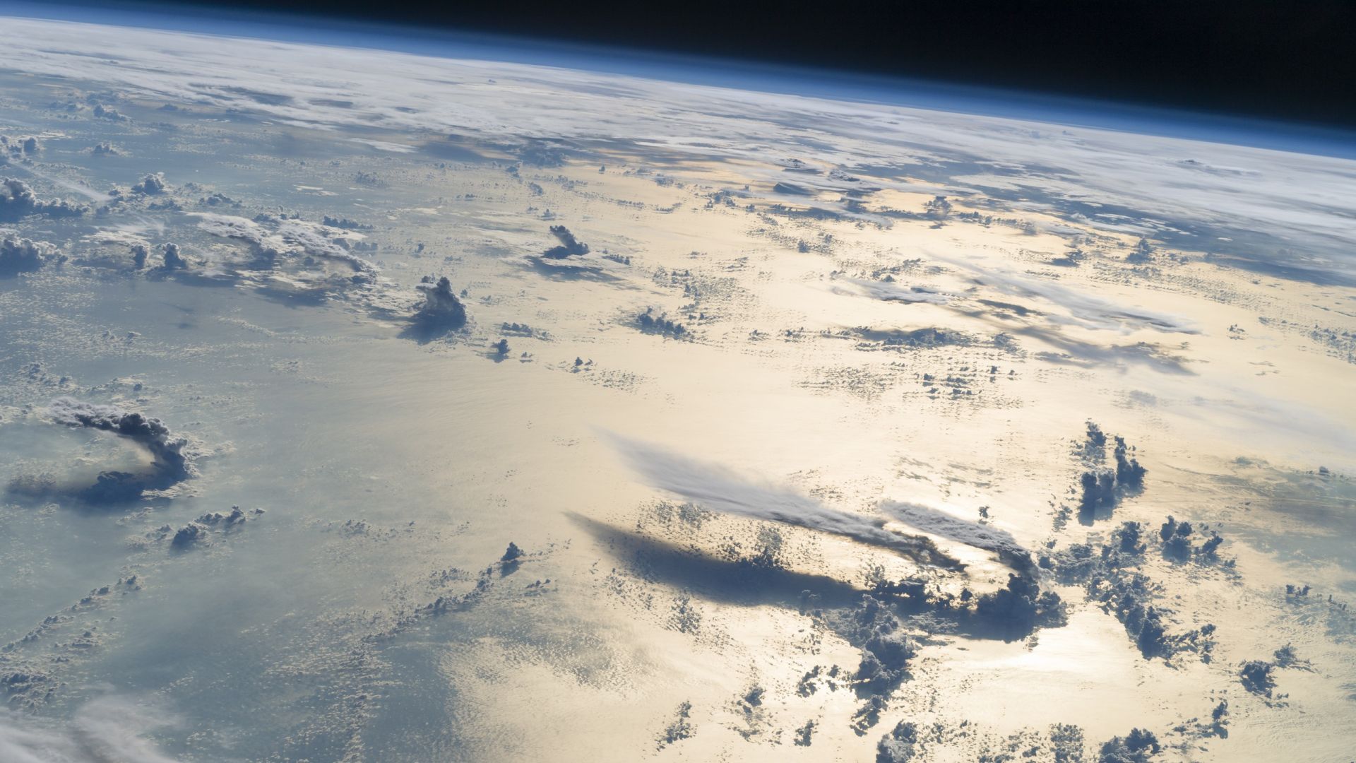 Wallpaper Earth from space, clouds