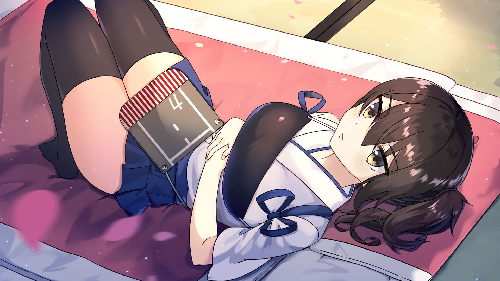 Wallpaper Kaga, kantai, anime girl, lying down