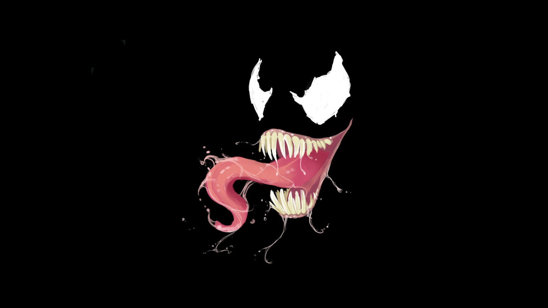 Wallpaper Venom of spider man of marvel comics minimal