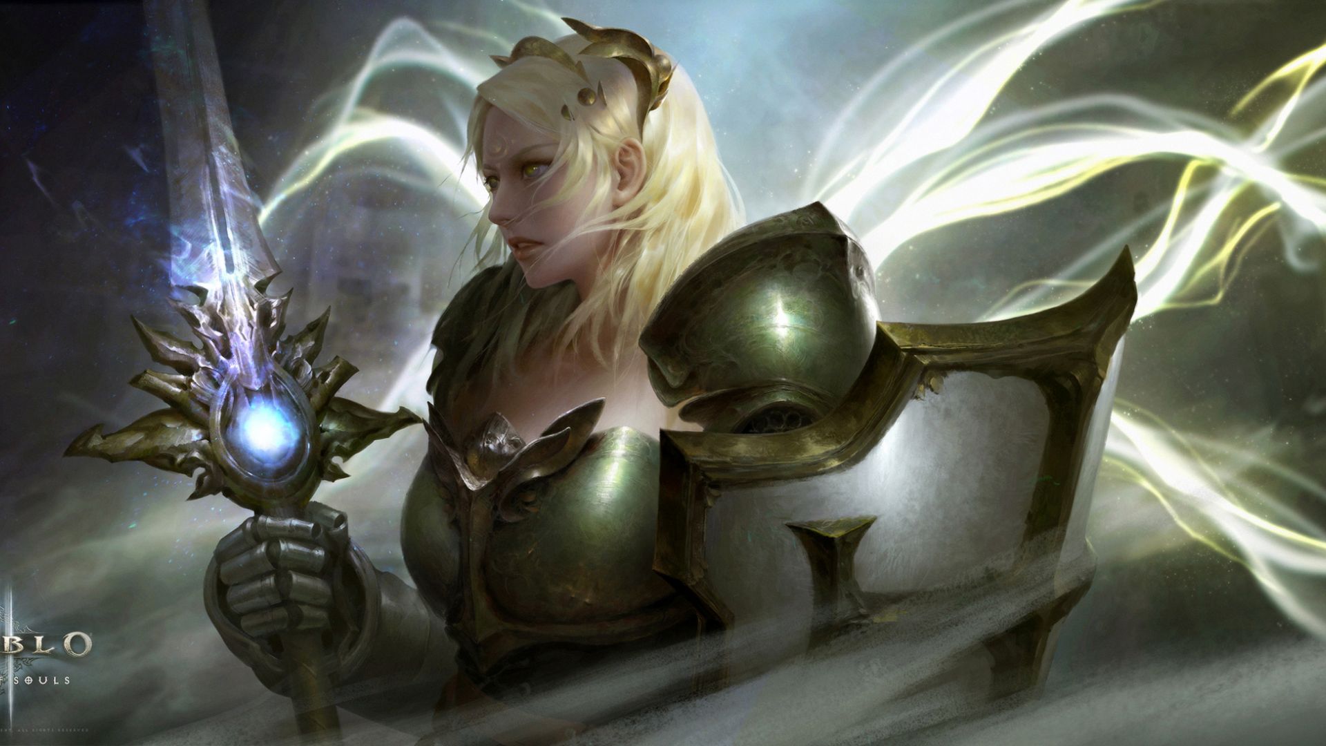 Wallpaper Crusader, Diablo III, game, girl warrior